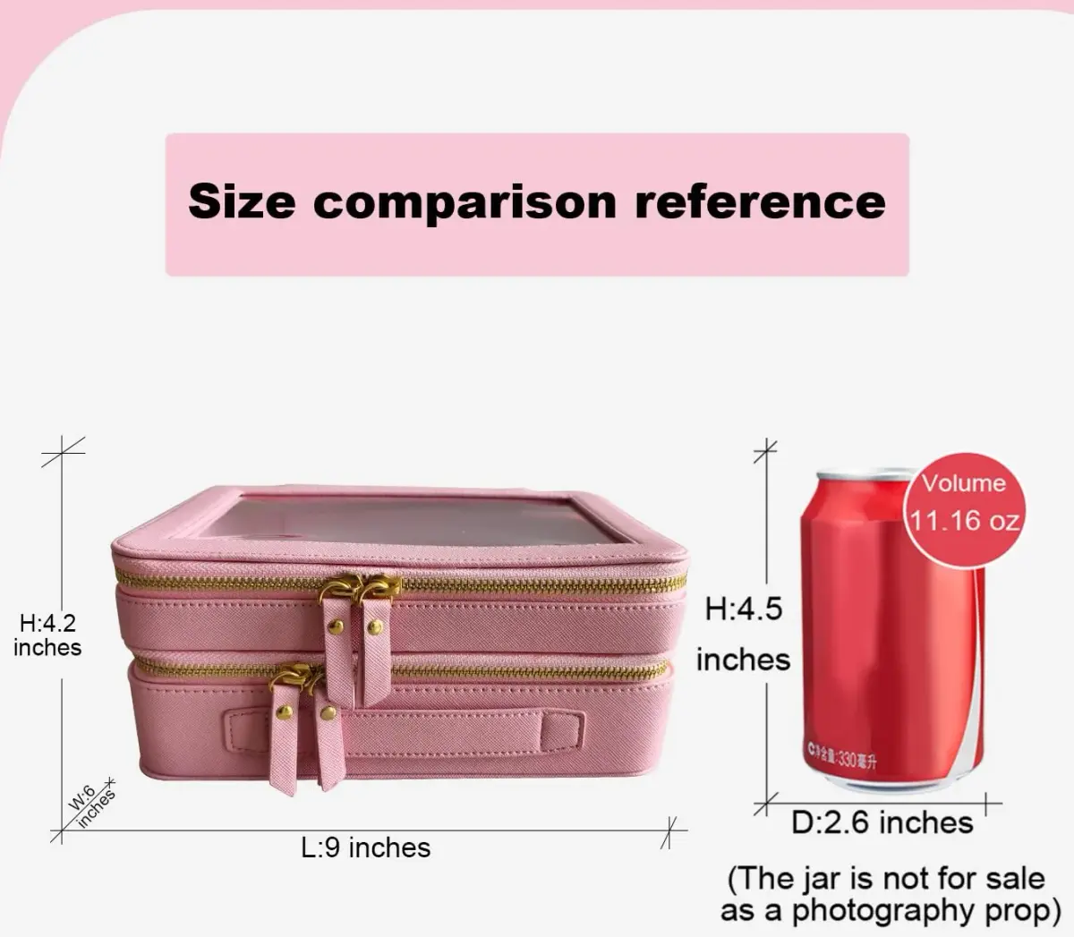 SANHECUN Clear Travel Toiletry Bag 24.1cm x 15.2cm x 10.7cm (Pink) | TSA Compliant Makeup Organizer - view 8