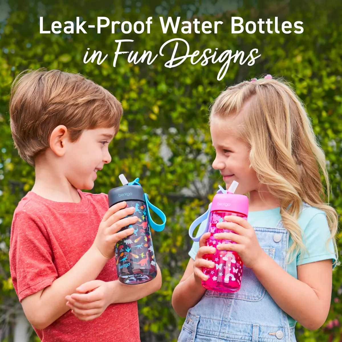 Bentgo Kids Water Bottle, Leak-Proof, Bite & Sip Spout, 15 fl oz | Durable Tritan, Kid-Friendly Colors - view 2
