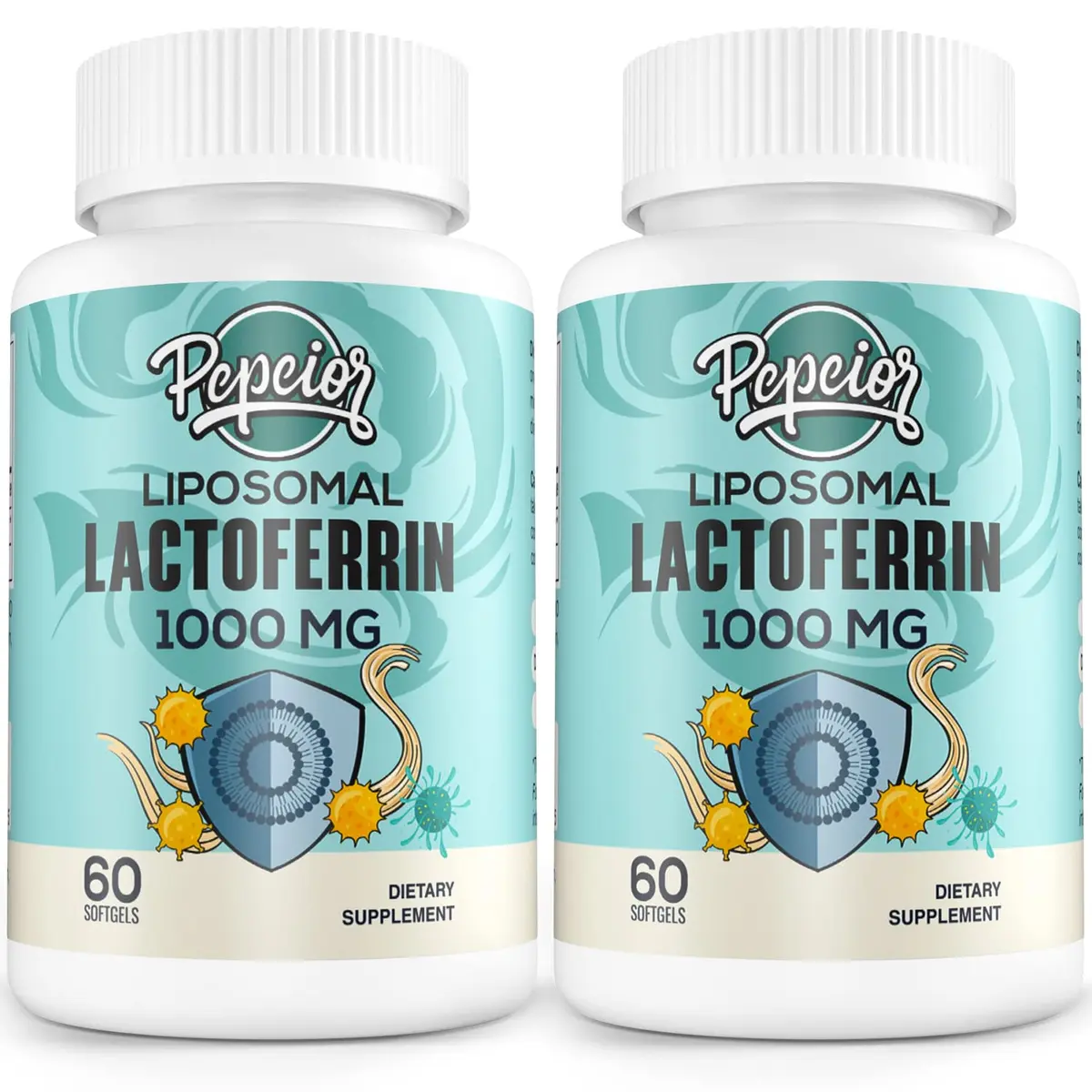 Pepeior Liposomal Bovine Lactoferrin 1000 mg | Supports Iron Absorption & Immunity (70-120 chars) - main product image