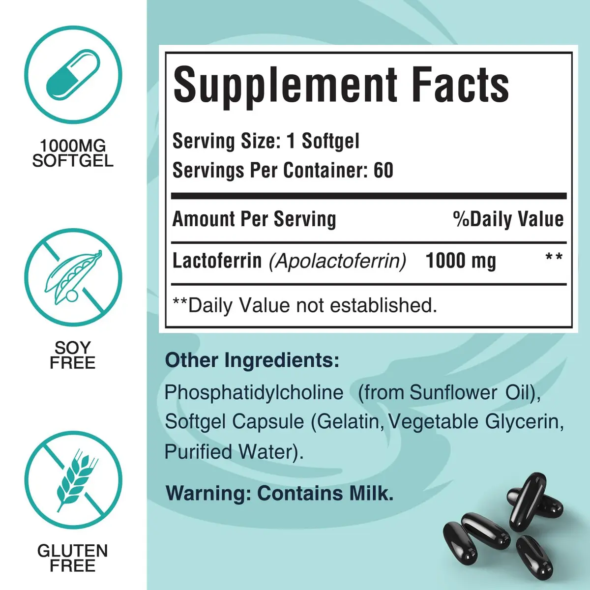 Pepeior Liposomal Bovine Lactoferrin 1000 mg | Supports Iron Absorption & Immunity (70-120 chars) - view 5