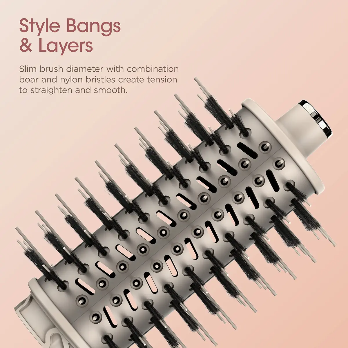 Shark FlexStyle Round Hot Air Brush Attachment for Blow Dryers, Stone | Styles Hair While Drying - view 5