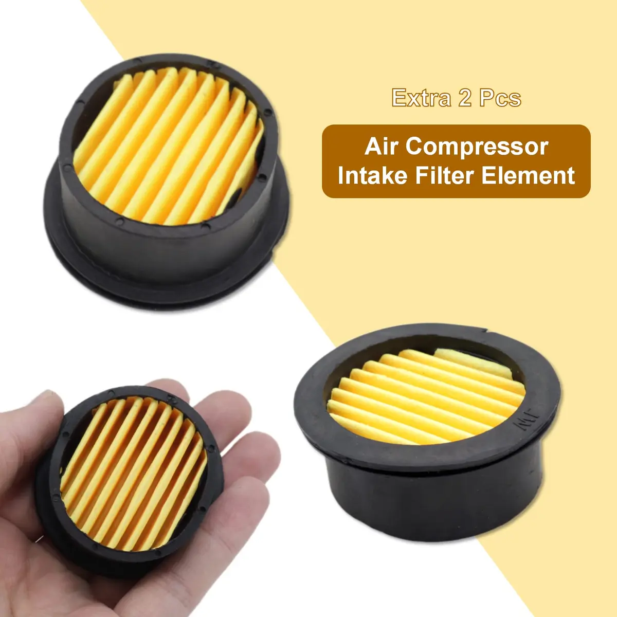Joyangy 2-Pack 1/2" G (BSP Parallel) 20mm Air Compressor Intake Filter Muffler | Noise Reduction & Dust Blocking - view 4