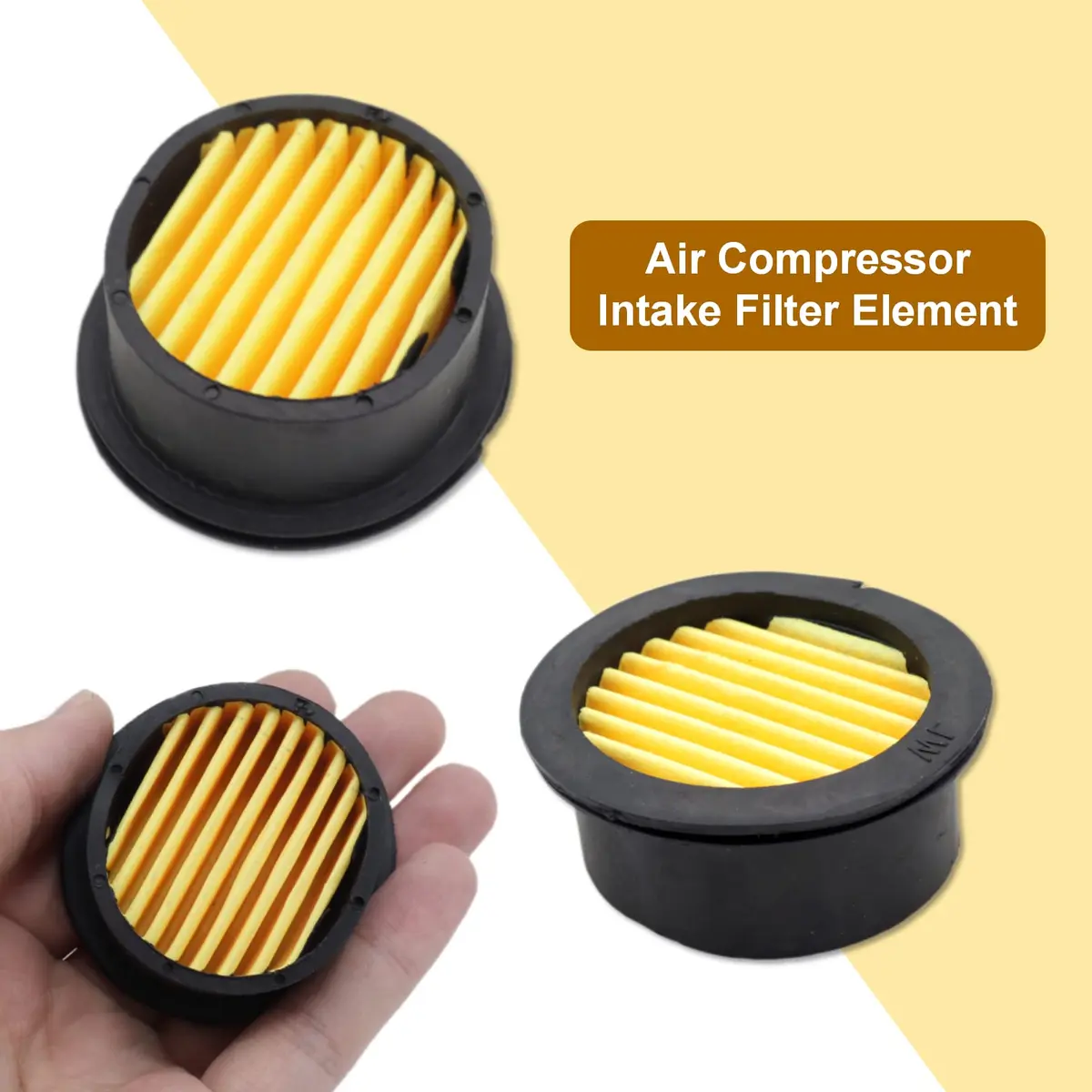 Joyangy 6-Pack Air Compressor Silencer Filter Replacement Elements 59mm x 50mm x 24mm | Universal Fit for Oil-less Compressors - view 4