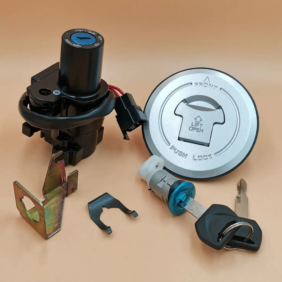 Gokuman Ignition Switch Set for Honda CBR250R CBR300R 2011-2018 with Gas Cap Seat Lock Keys (3 Pins) - main product image