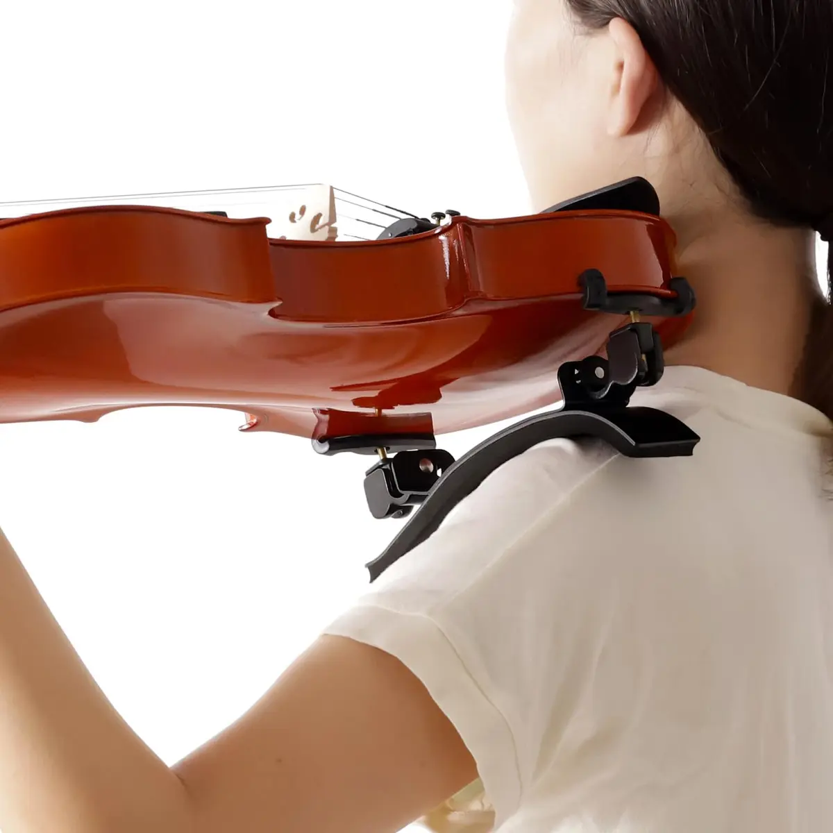 SUEWIO Violin Shoulder Rest for 4/4 Size, Premium Aluminum Alloy with Foam Pad & Height Adjustable Feet | Ergonomic Support for Adults - view 6