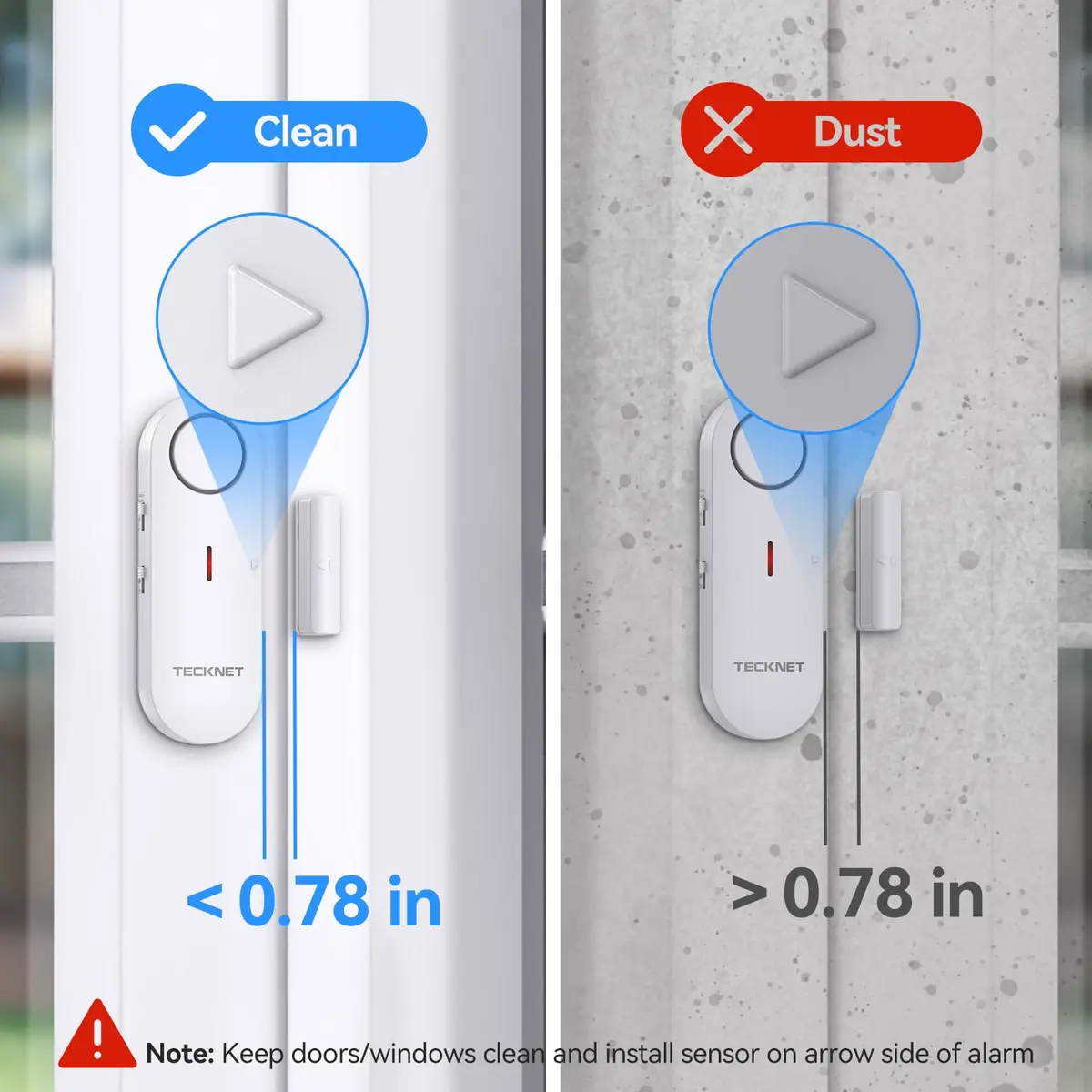 TECKNET Door Alarms for Kids Safety 3 Pack | Wireless Window & Door Security with 3-Level Volume - view 3