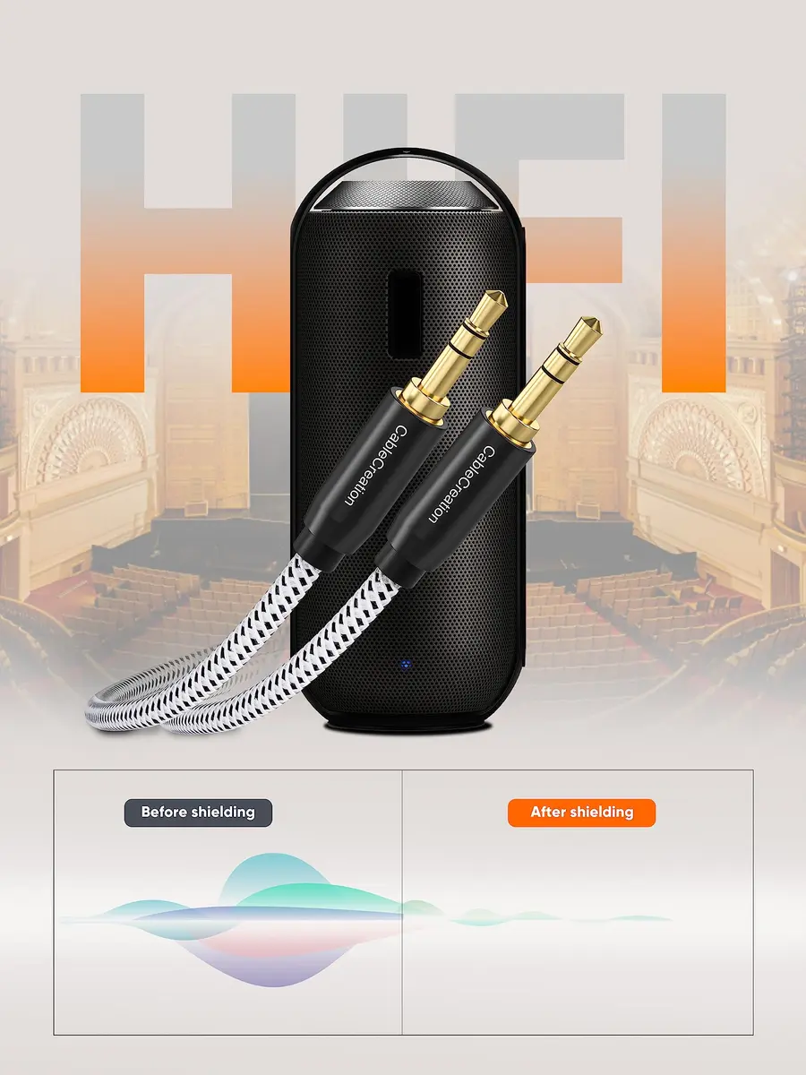 CableCreation 3Pack 3.5mm Aux Cable 6FT/1.8m | Gold Plated Audio Cord for All Devices - view 4