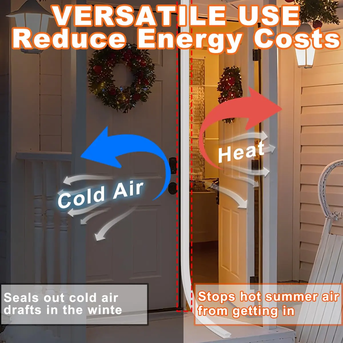 pundin White D-Shape Weather Stripping Seal 7m (23ft) | Blocks Drafts, Noise, and Dust - view 6