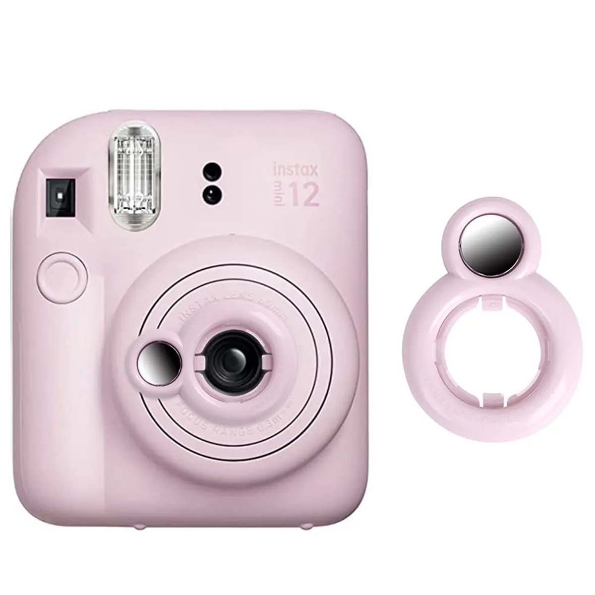 Rieibi Pink Selfie Mirror for Fujifilm Instax Mini 12 Camera | Close-up Lens with Self-Portrait Mirror - main product image
