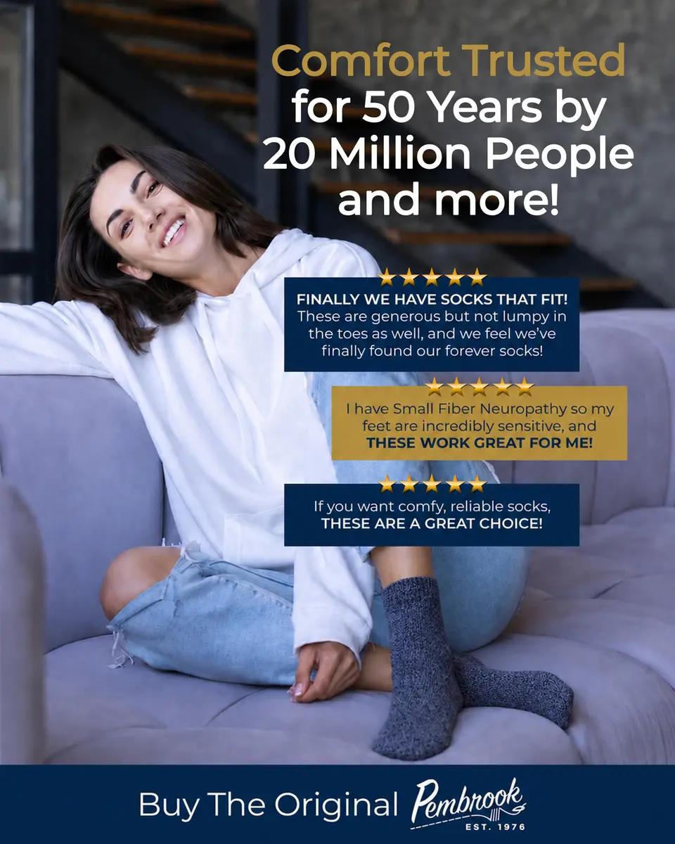 Pembrook Diabetic Socks for Men & Women - 6 Pairs Quarter Length, Medium | Unrestricted Foot Comfort & Breathable - view 4