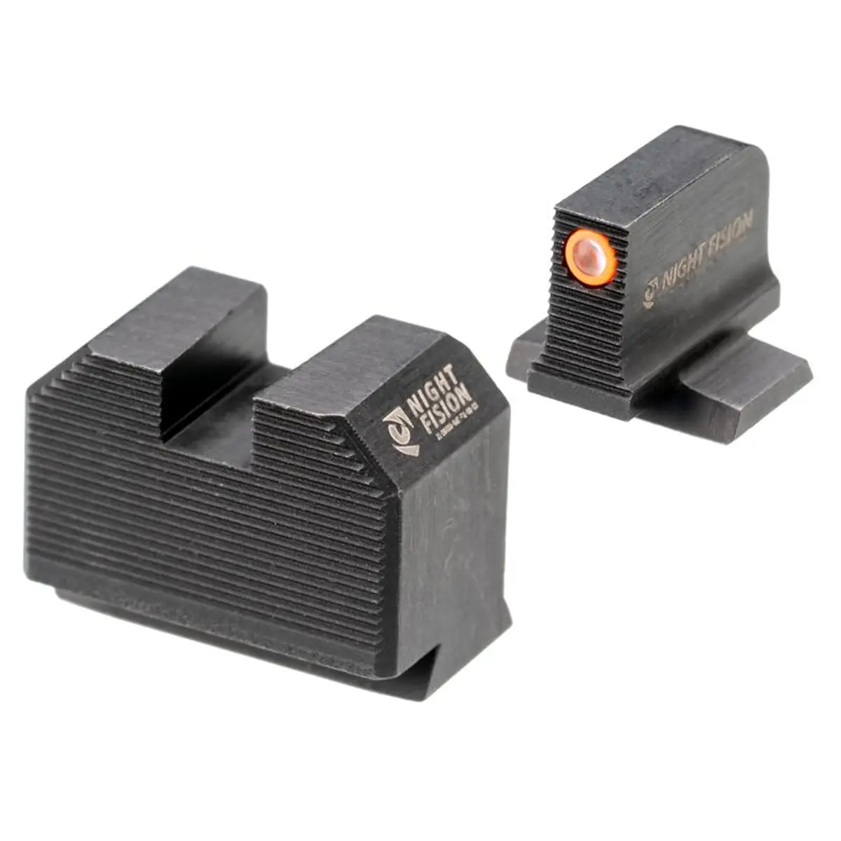Night Fision Optics Ready Stealth .311-.402 Night Sight Set for Smith &Wesson M&P with RMR/507c/SRO, Orange Front Ring, Blank Rear Sight | Bright Tritium Aim - view 2