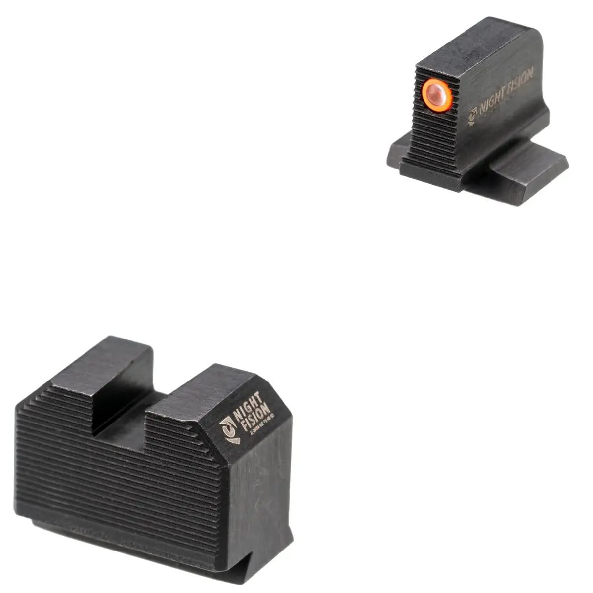 Night Fision Optics Ready Stealth .311-.402 Night Sight Set for Smith &Wesson M&P with RMR/507c/SRO, Orange Front Ring, Blank Rear Sight | Bright Tritium Aim - view 4