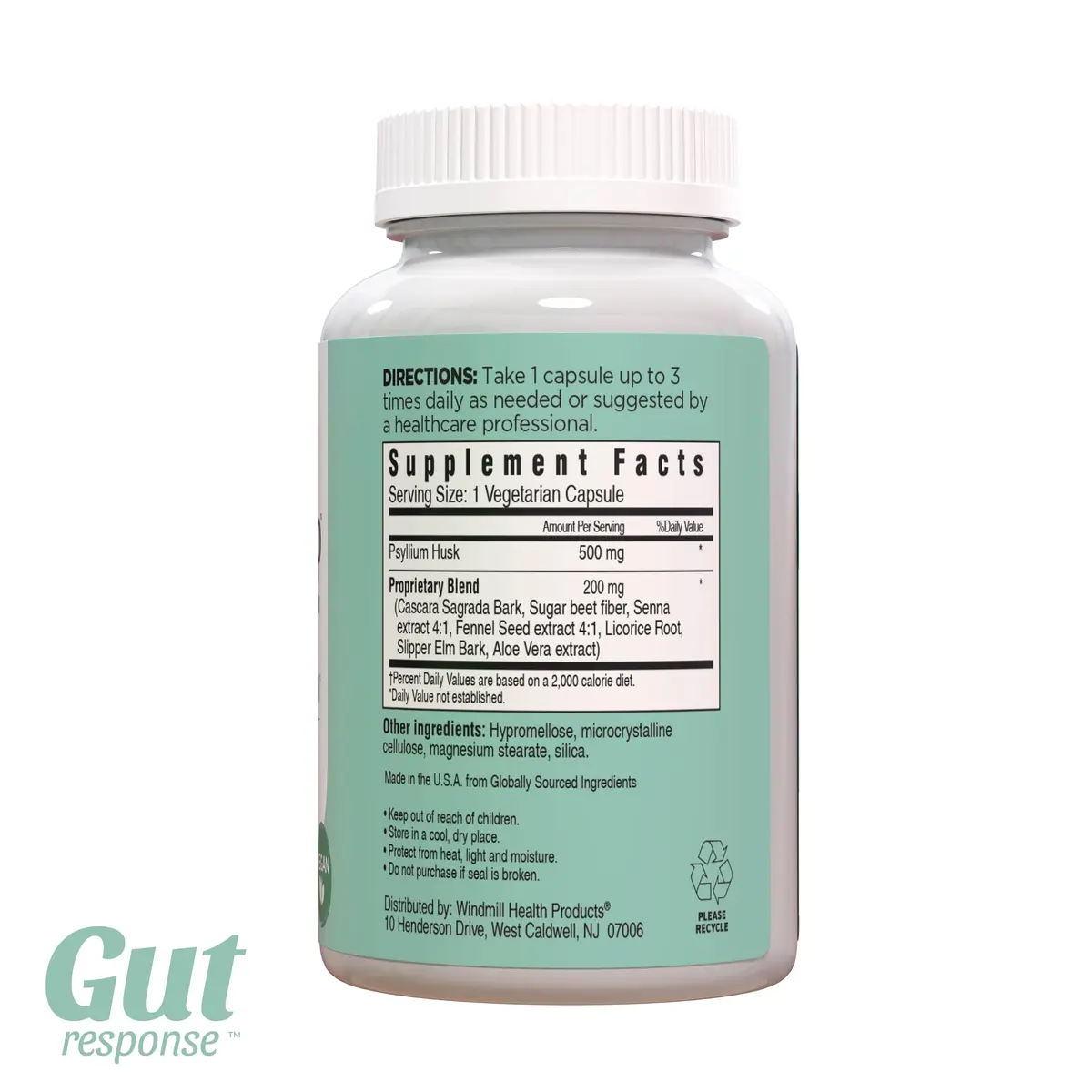 Windmill Gut Response CleanSweep Capsules Supports Digestive & Bowel Health, 90 Vegan Servings - view 2