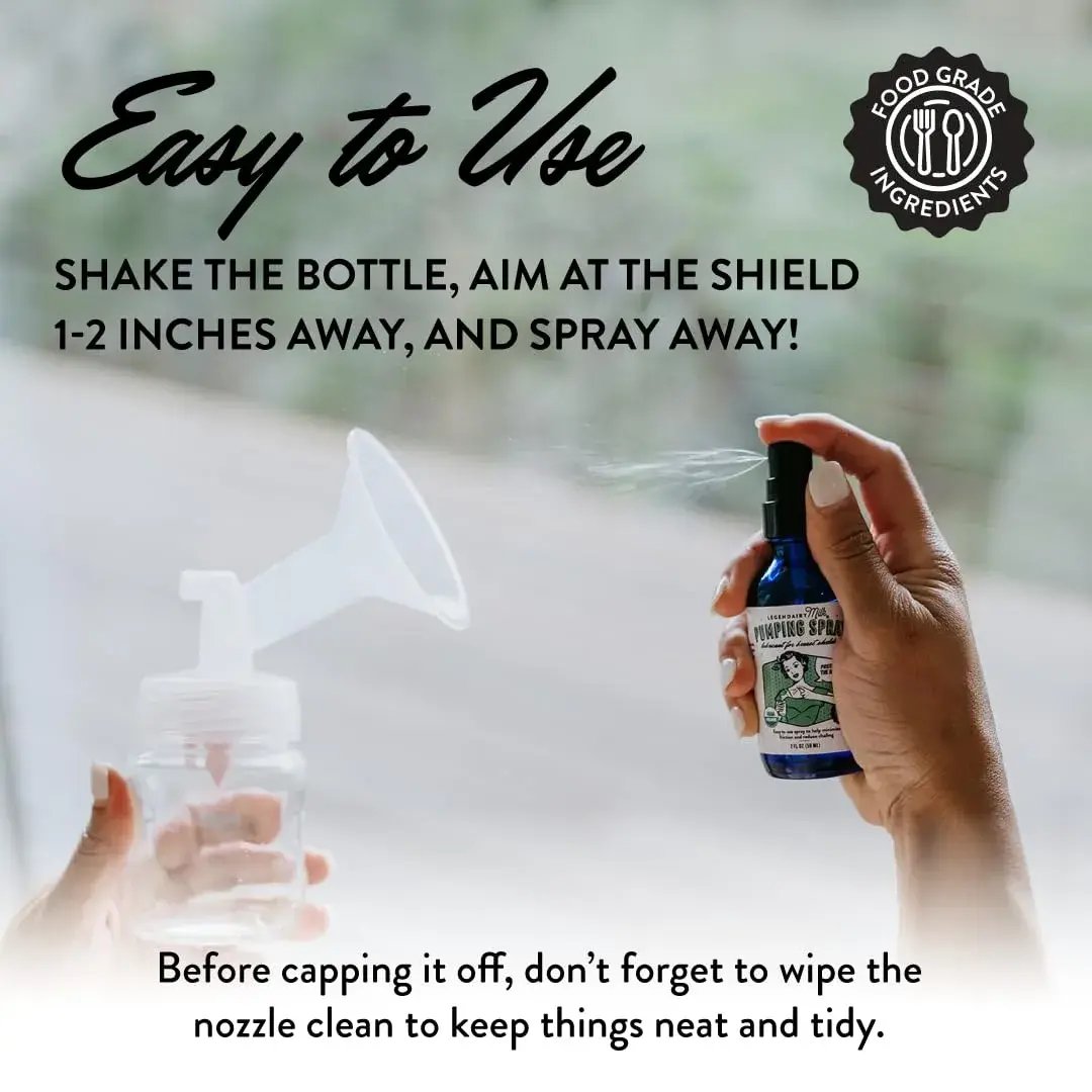 Legendairy Milk Pumping Spray 4 oz (118 ml) | Organic Lubricant for Breast Shields & Flanges - view 4