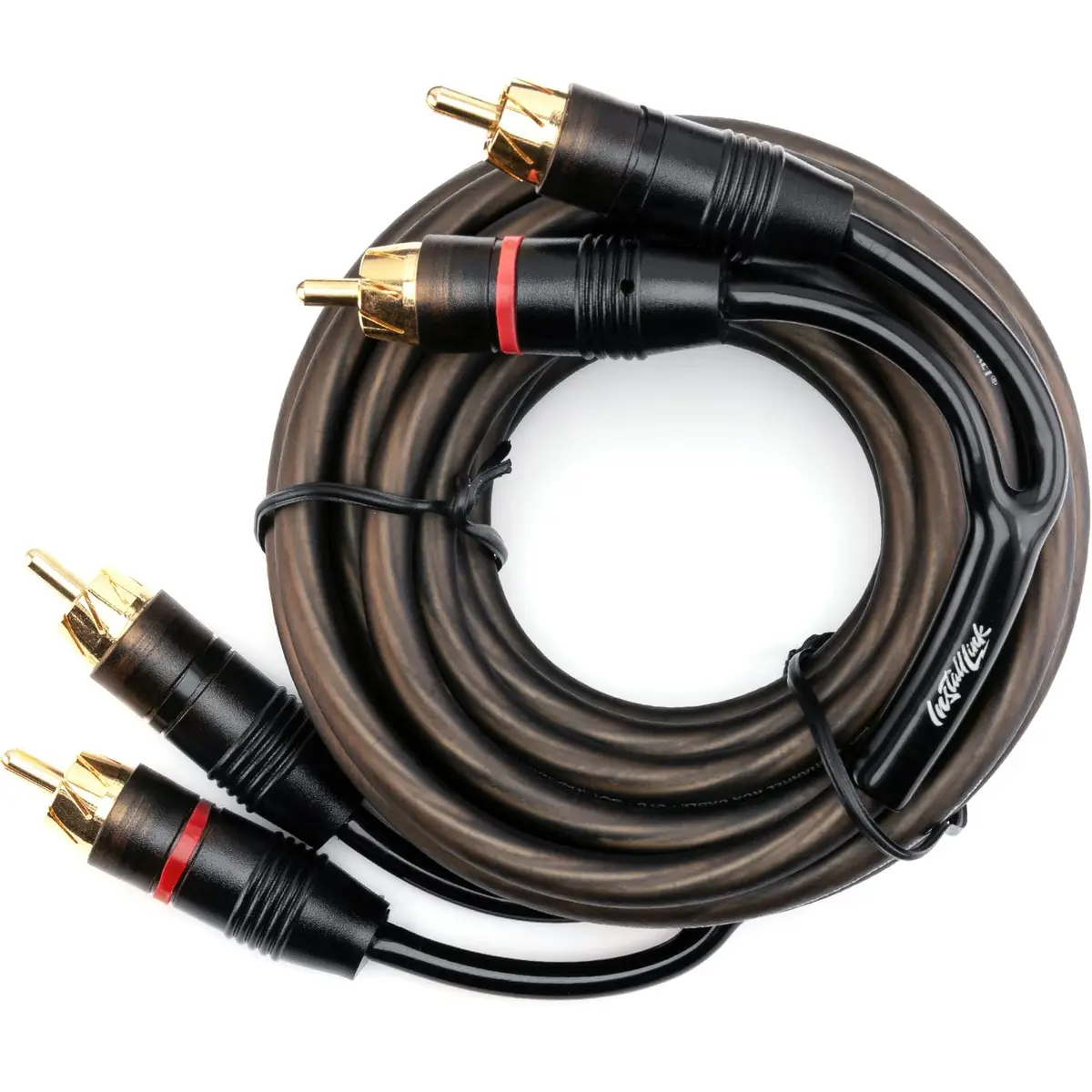 Install Link RCA Audio Cable 12ft | OFC 2-Male Stereo Subwoofer & TV - main product image