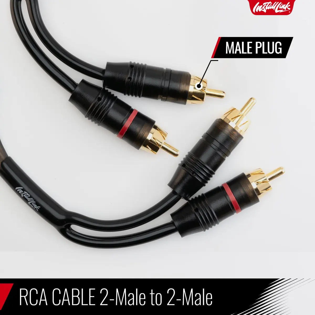 Install Link RCA Audio Cable 12ft | OFC 2-Male Stereo Subwoofer & TV - view 2