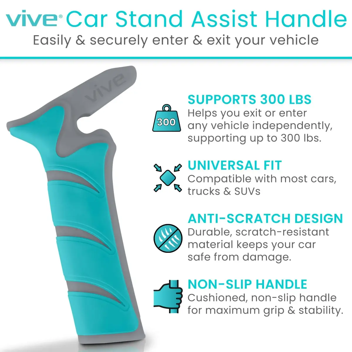 Vive Car Handle Assist for Elderly - 2 Pack | Stabilizing Support for Easy Exit - view 2