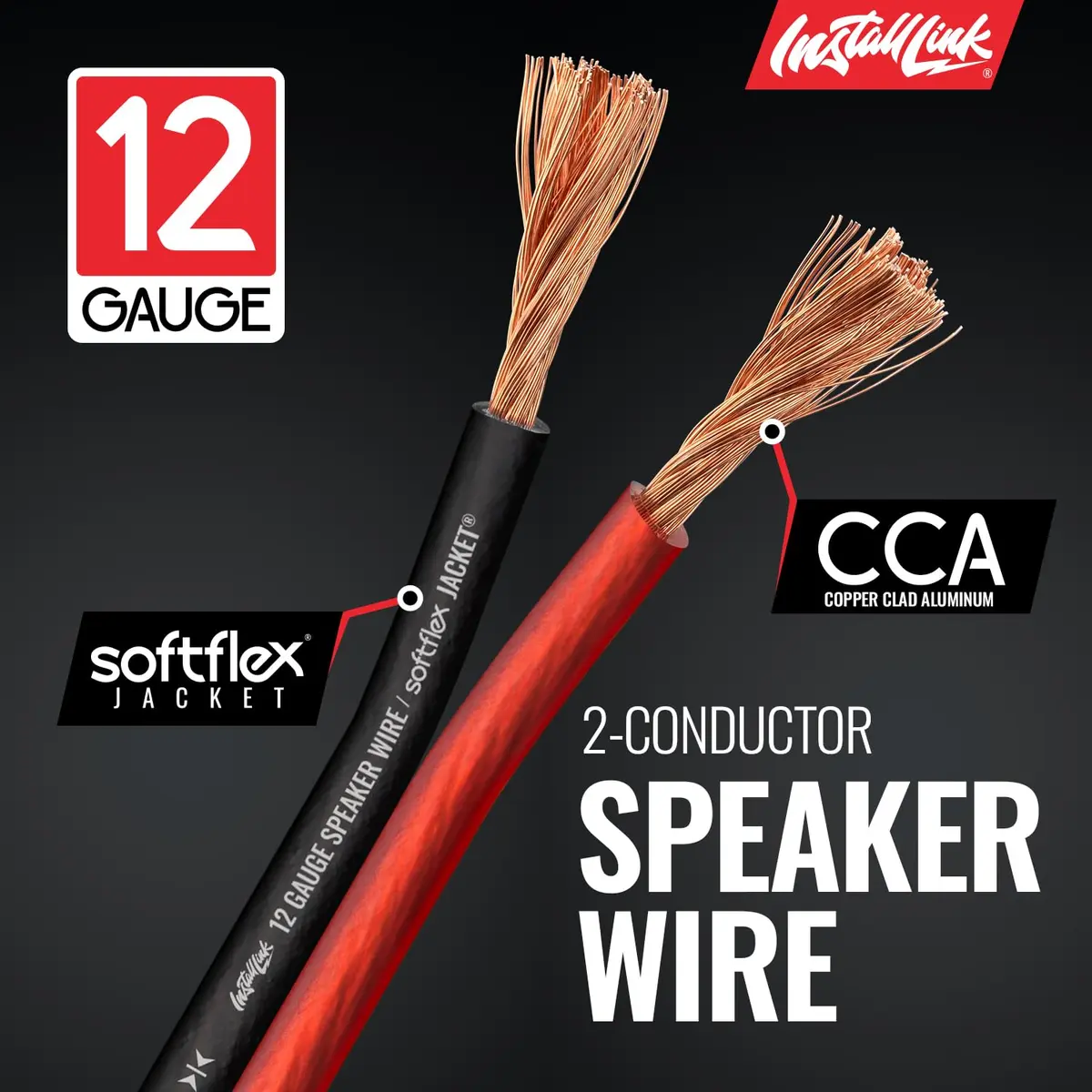 Install Link 12 AWG Gauge Speaker Wire Cable 100 Feet (30.5m) | Premium CCA for Home Theater & Car Audio - view 7