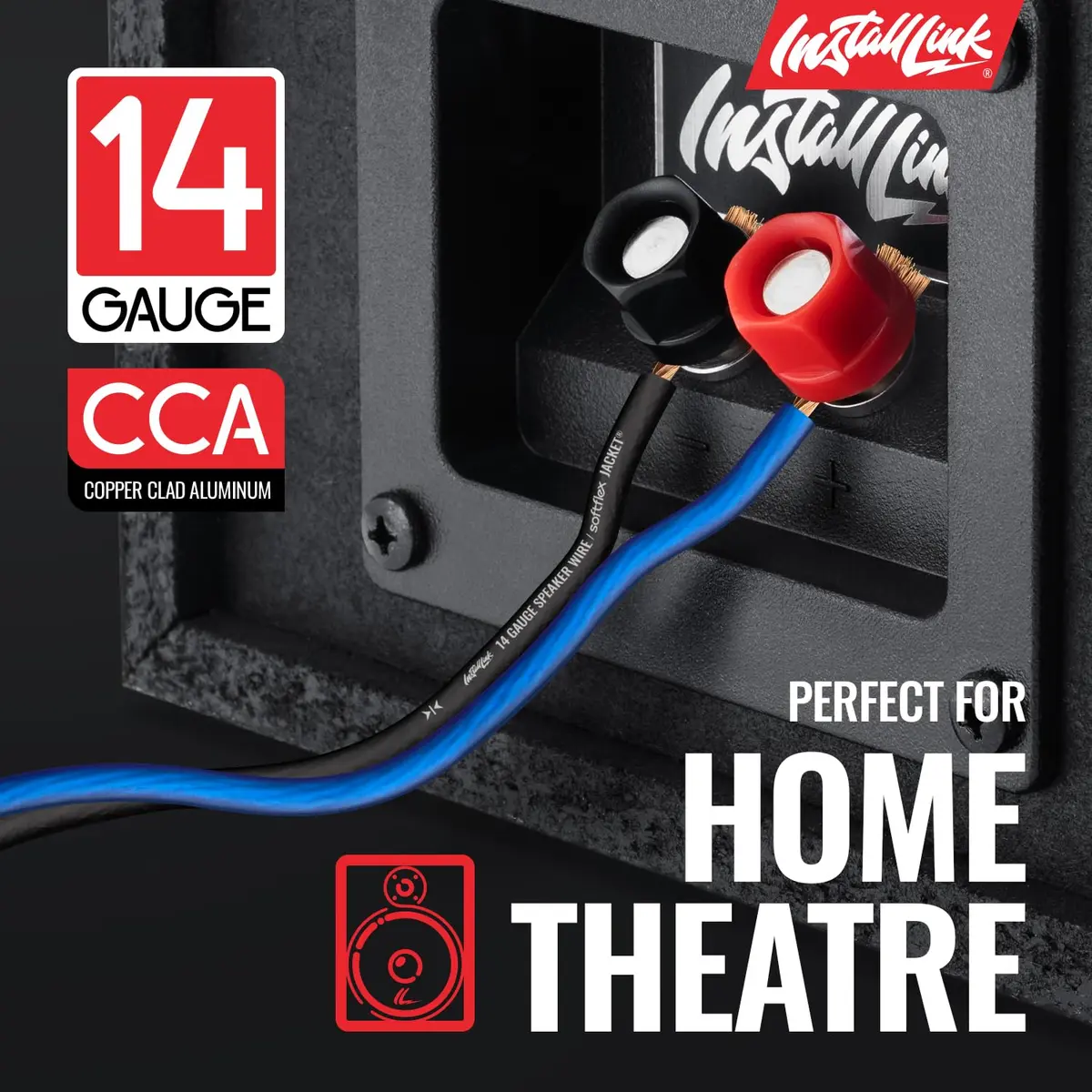 Install Link 14 AWG Gauge Speaker Wire 30.5m (100 Feet) | CCA for Home Theater & Car Audio - view 2