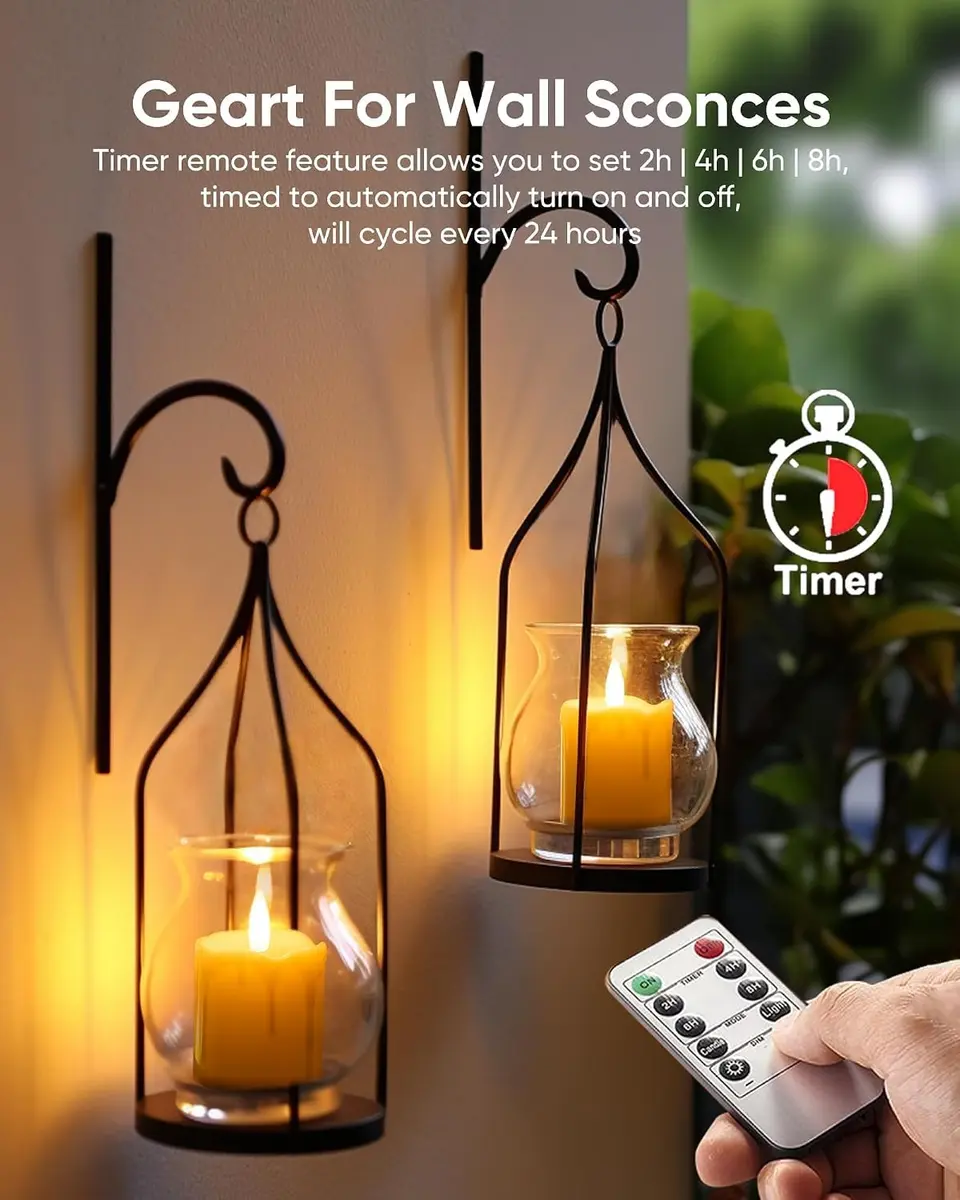 Homemory Rechargeable Flameless Votive Candles 2" x 2" | Remote Timer, 6 Pack, Battery & USB Powered - view 4