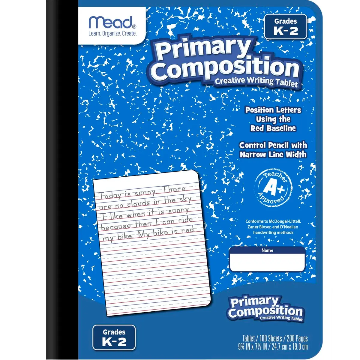 Mead Primary Composition Book, Grades K-2, 7-1/2" x 9-3/4" | Primary Ruled Handwriting Practice (70-120c) - view 2