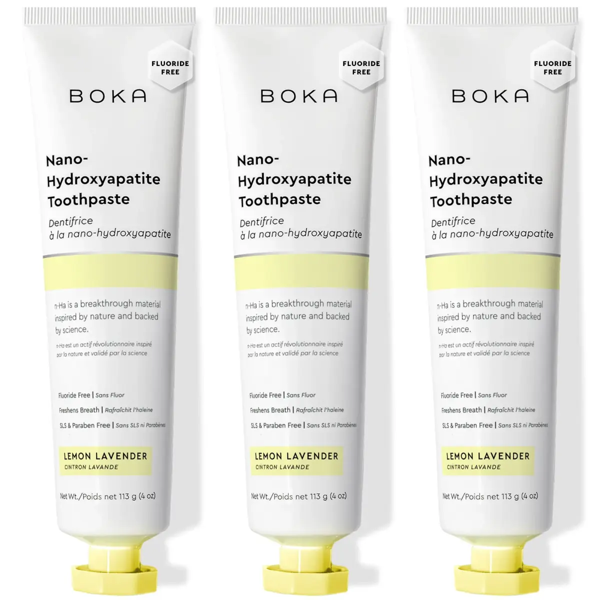 Boka Nano Hydroxyapatite Toothpaste Lemon Lavender 355ml (12 Fl Oz) | Fluoride-Free Enamel Care - main product image
