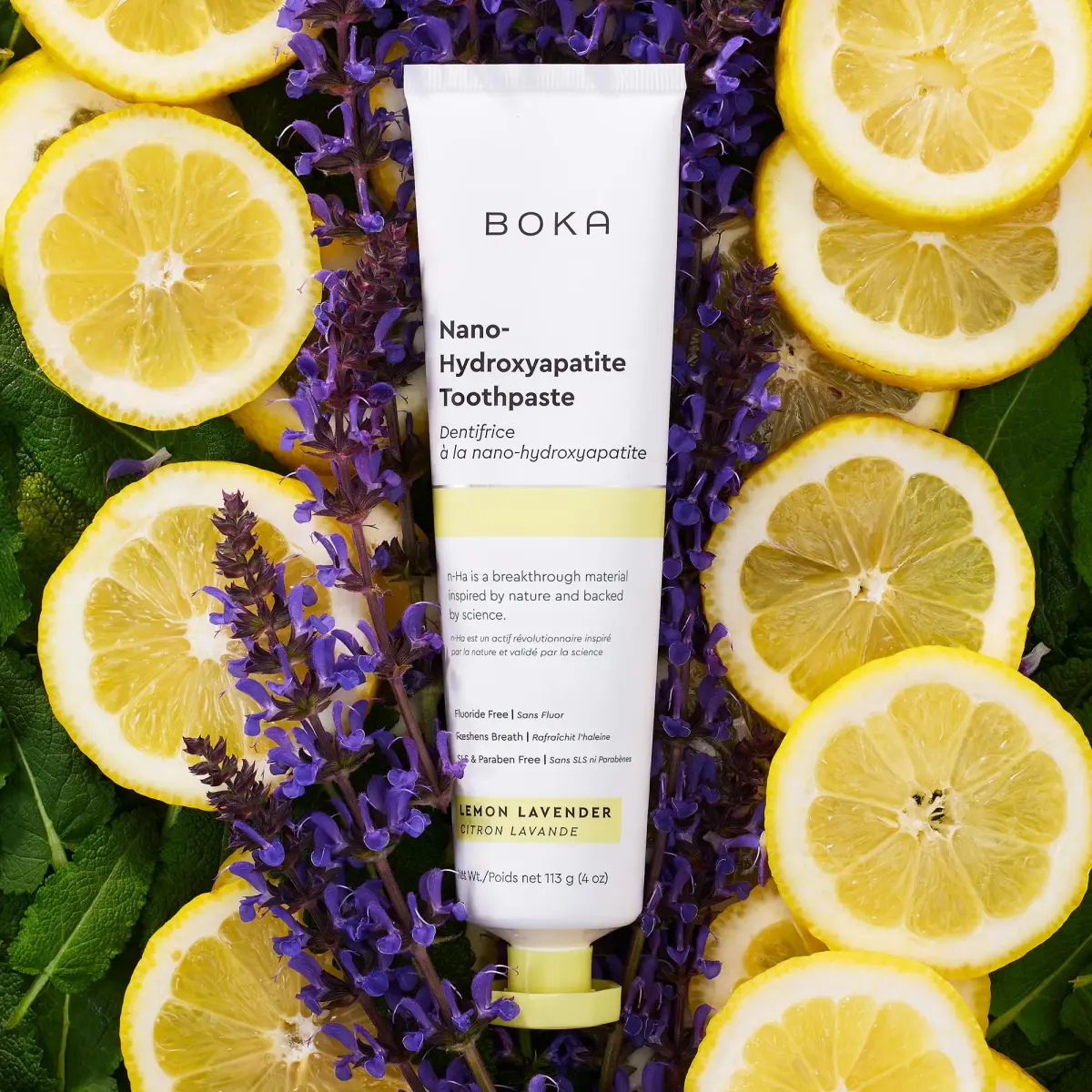 Boka Nano Hydroxyapatite Toothpaste Lemon Lavender 355ml (12 Fl Oz) | Fluoride-Free Enamel Care - view 2