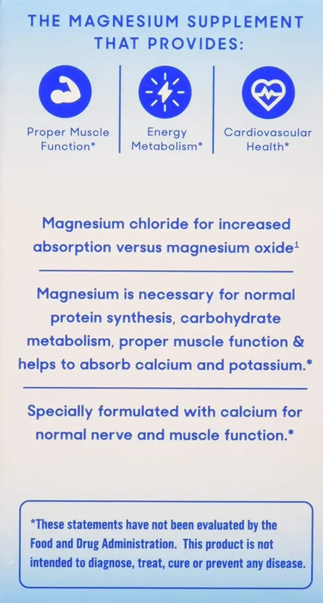Slow-Mag Magnesium Chloride with Calcium 120 Count | Magnesium & Calcium Support for Heart & Muscles - view 3