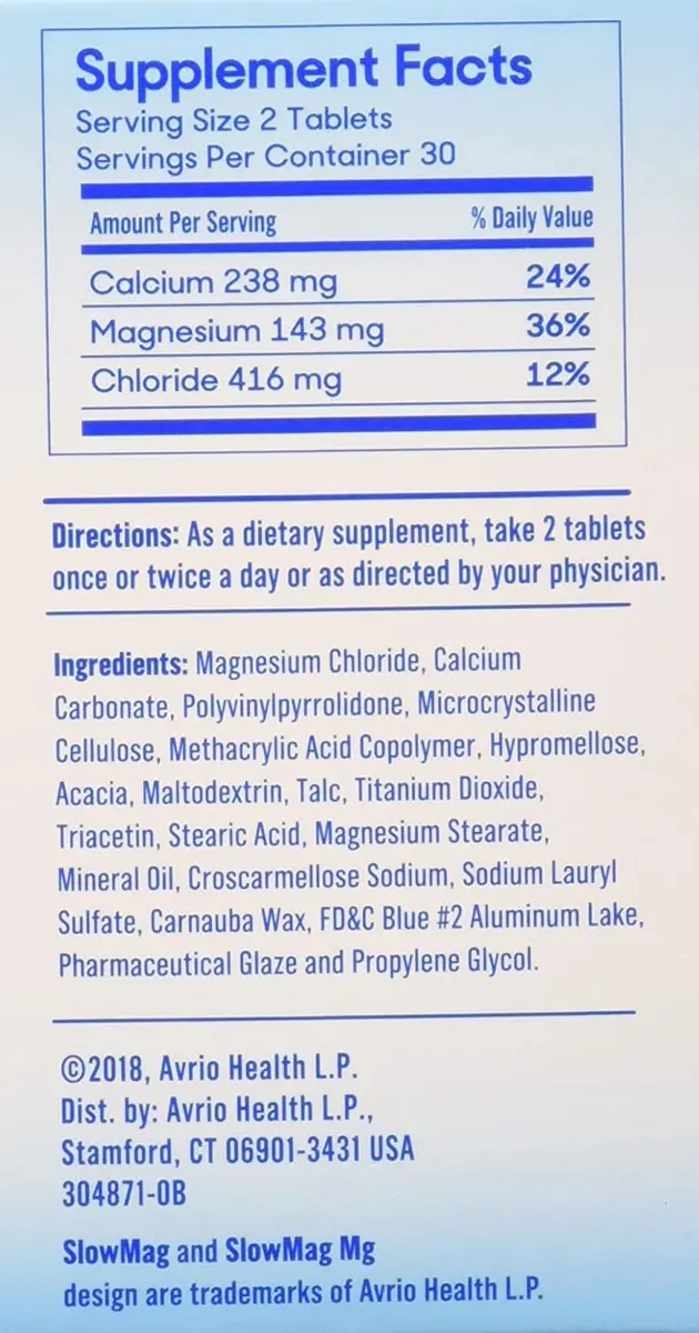 Slow-Mag Magnesium Chloride with Calcium 120 Count | Magnesium & Calcium Support for Heart & Muscles - view 4