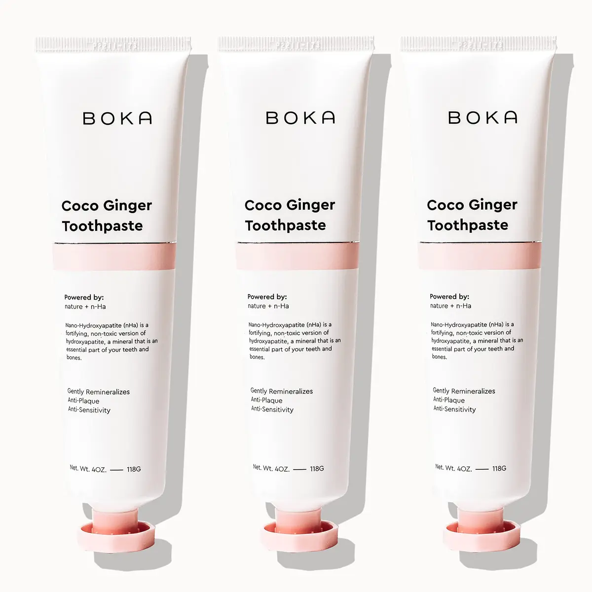 Boka Fluoride Free Toothpaste Nano Hydroxyapatite Coco Ginger Flavor 12 Fl Oz (360ml) | Dentist Recommended for Sensitive Teeth - main product image