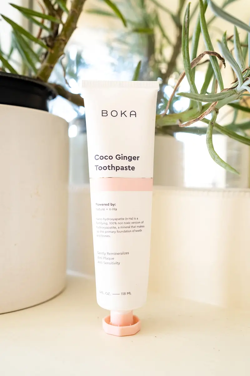 Boka Fluoride Free Toothpaste Nano Hydroxyapatite Coco Ginger Flavor 12 Fl Oz (360ml) | Dentist Recommended for Sensitive Teeth - view 6
