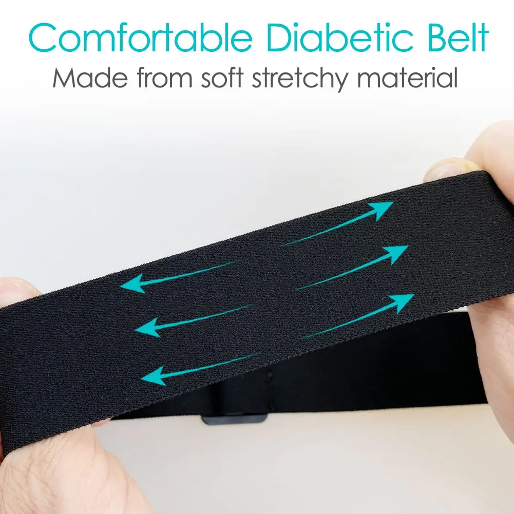 SinaiSea Mesh Insulin Pump Belt Holder Pouch 25.4 cm (10 in) | Discreet T1D Medical Device Waist Band - view 5