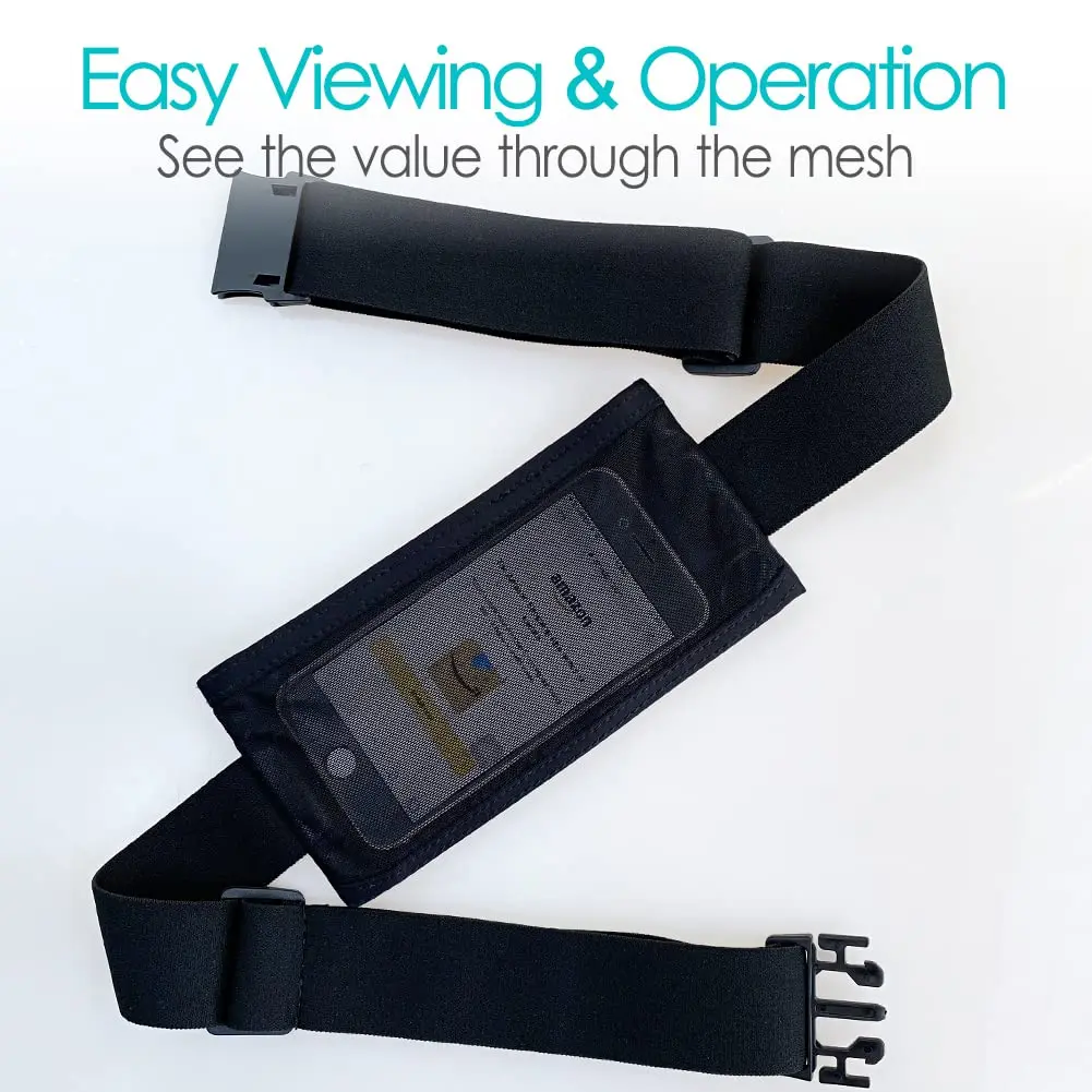 SinaiSea Mesh Insulin Pump Belt Holder Pouch 25.4 cm (10 in) | Discreet T1D Medical Device Waist Band - view 2