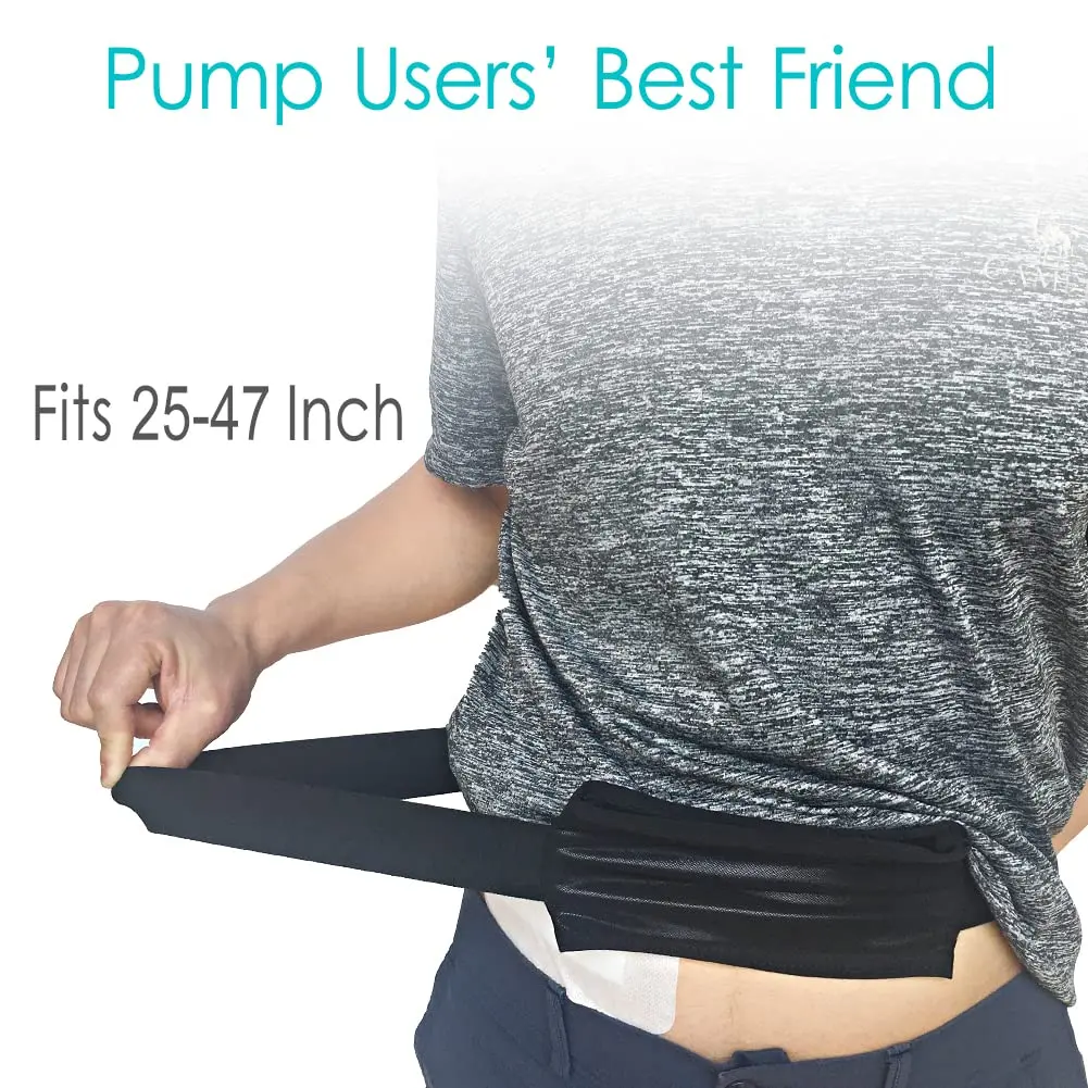 SinaiSea Mesh Insulin Pump Belt Holder Pouch 25.4 cm (10 in) | Discreet T1D Medical Device Waist Band - view 4