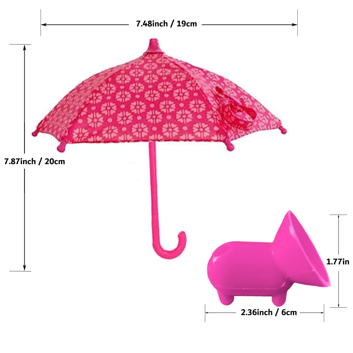 BEITESTAR Phone Umbrella for Sun | Cute Sun Shade & Phone Stand, 4-10” Smartphones, Silicone, Foldable - view 9