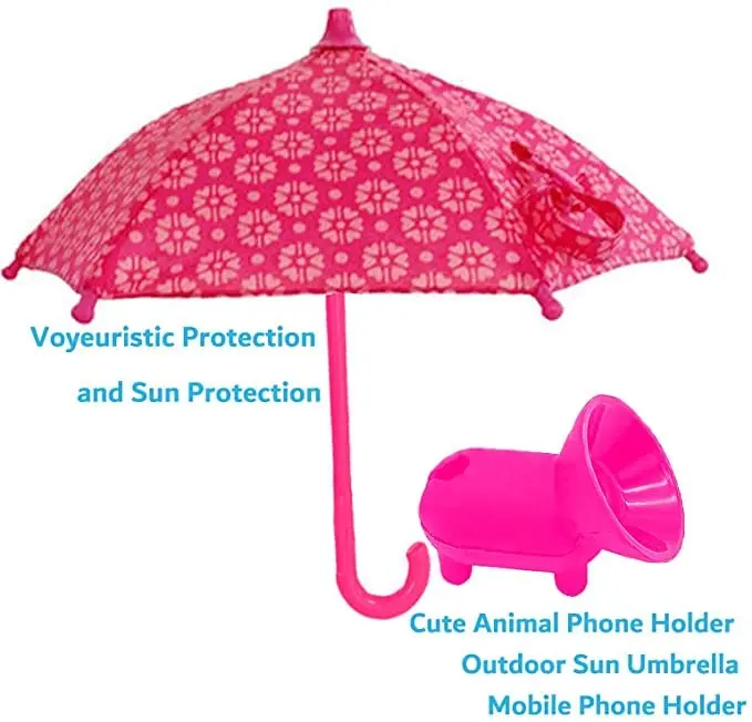 BEITESTAR Phone Umbrella for Sun | Cute Sun Shade & Phone Stand, 4-10” Smartphones, Silicone, Foldable - view 3