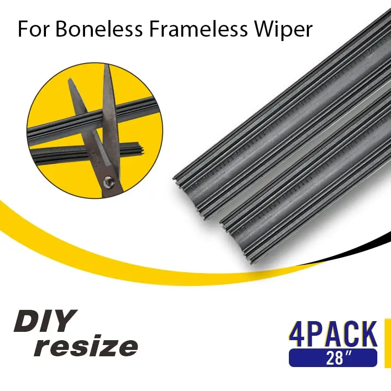 5 PLUS 28" Beam Wiper Blade Refills | 4 Pcs Natural Rubber, Easy Fit, Universal Size - view 7