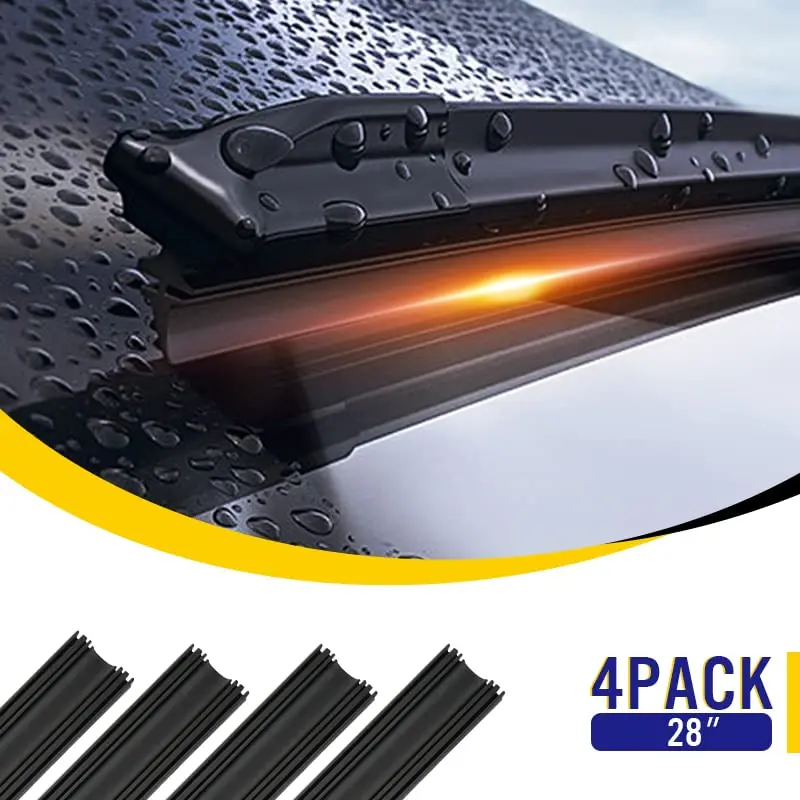 5 PLUS 28" Beam Wiper Blade Refills | 4 Pcs Natural Rubber, Easy Fit, Universal Size - view 6