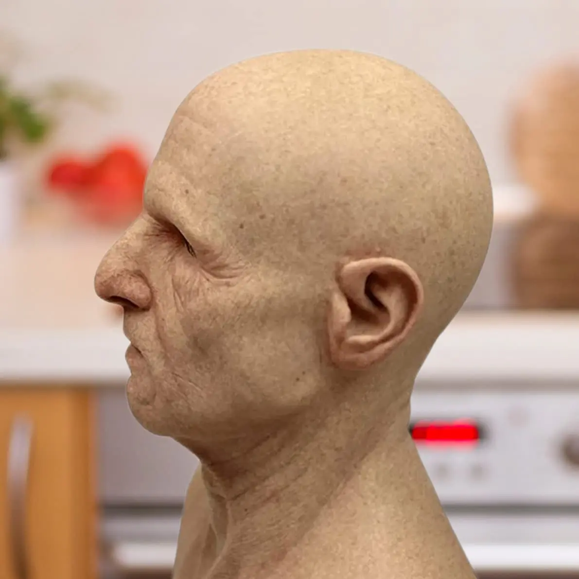 Naisicore Old Man Mask Realistic Latex Full Head Mask | Halloween Costume Prop - view 3