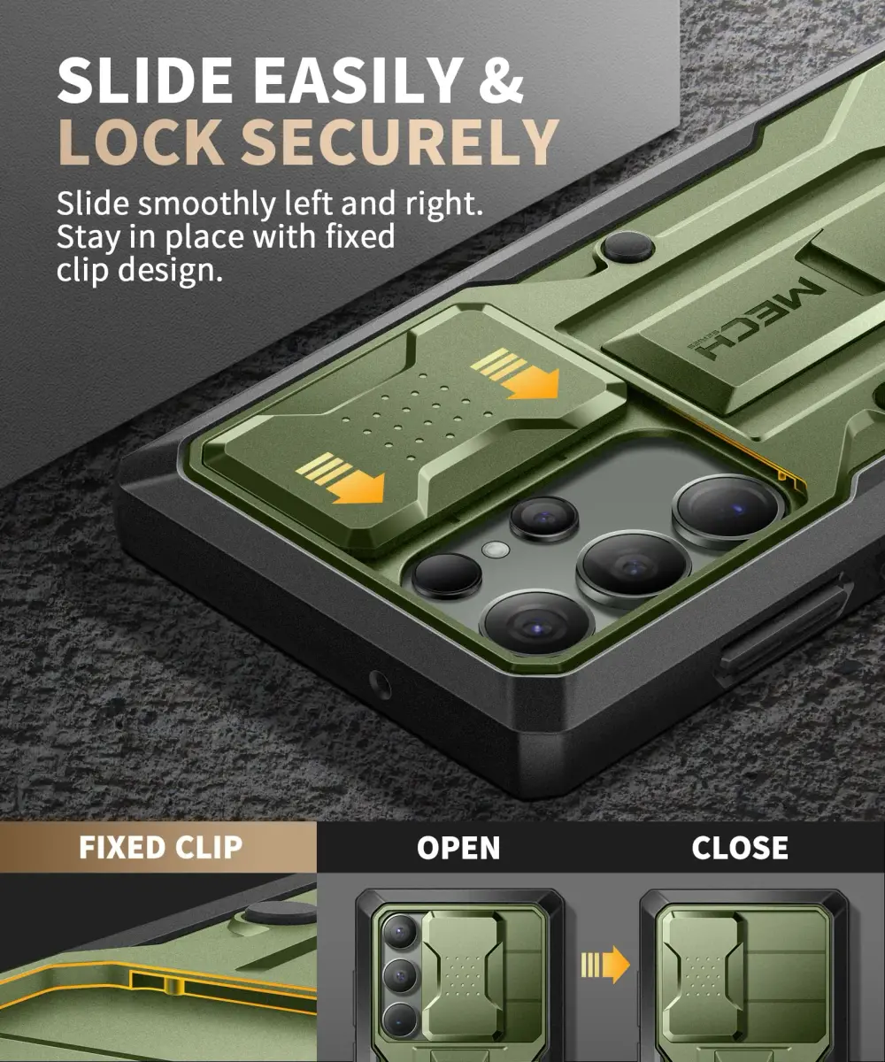 TONGATE Green Case for Samsung Galaxy S23 Ultra | 2 Front Frames & Stand, Military Grade Drop Protection - view 3