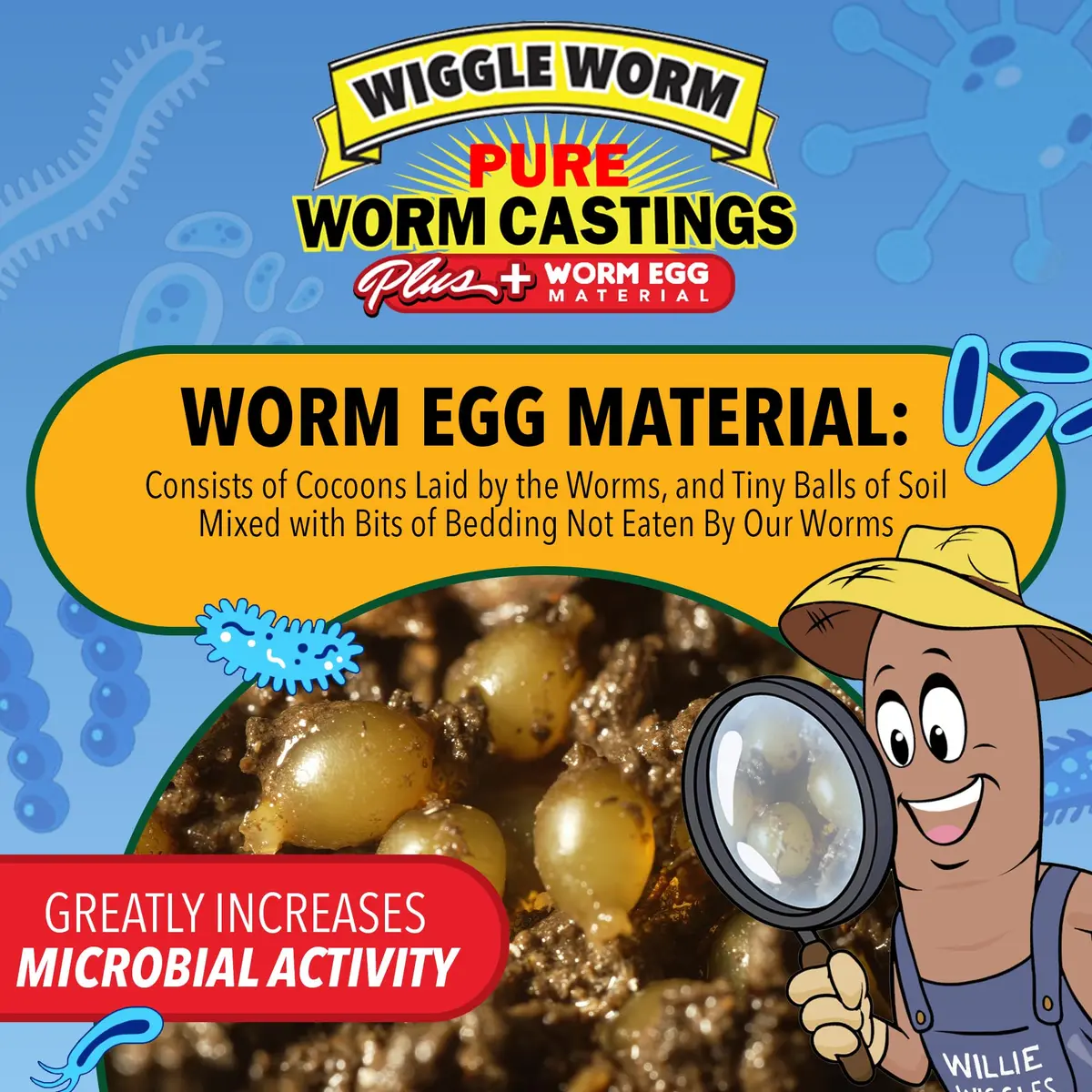 Wiggle Worm 100% Pure Worm Castings Plus Worm Egg Material, 40lb | Organic Fertilizer for Healthy Soil & Plants - view 5
