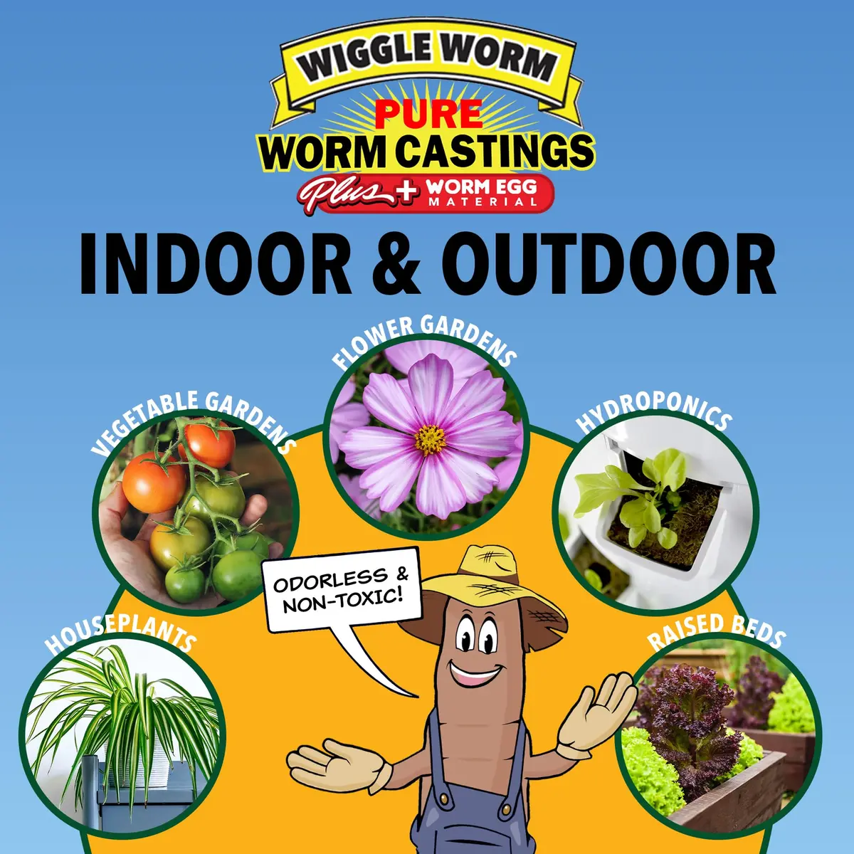 Wiggle Worm 100% Pure Worm Castings Plus Worm Egg Material, 40lb | Organic Fertilizer for Healthy Soil & Plants - view 8