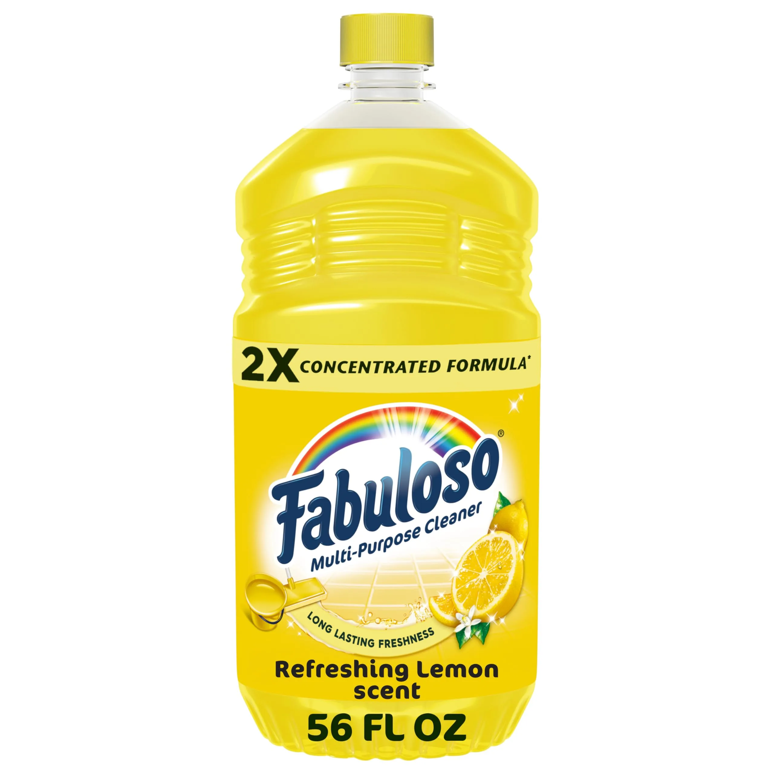 Fabuloso Multi-Purpose Cleaner Lemon Scent 2X Concentrated Formula, 1.65 L (56 oz) | Trusted USA Import for Sparkling Homes - main product image