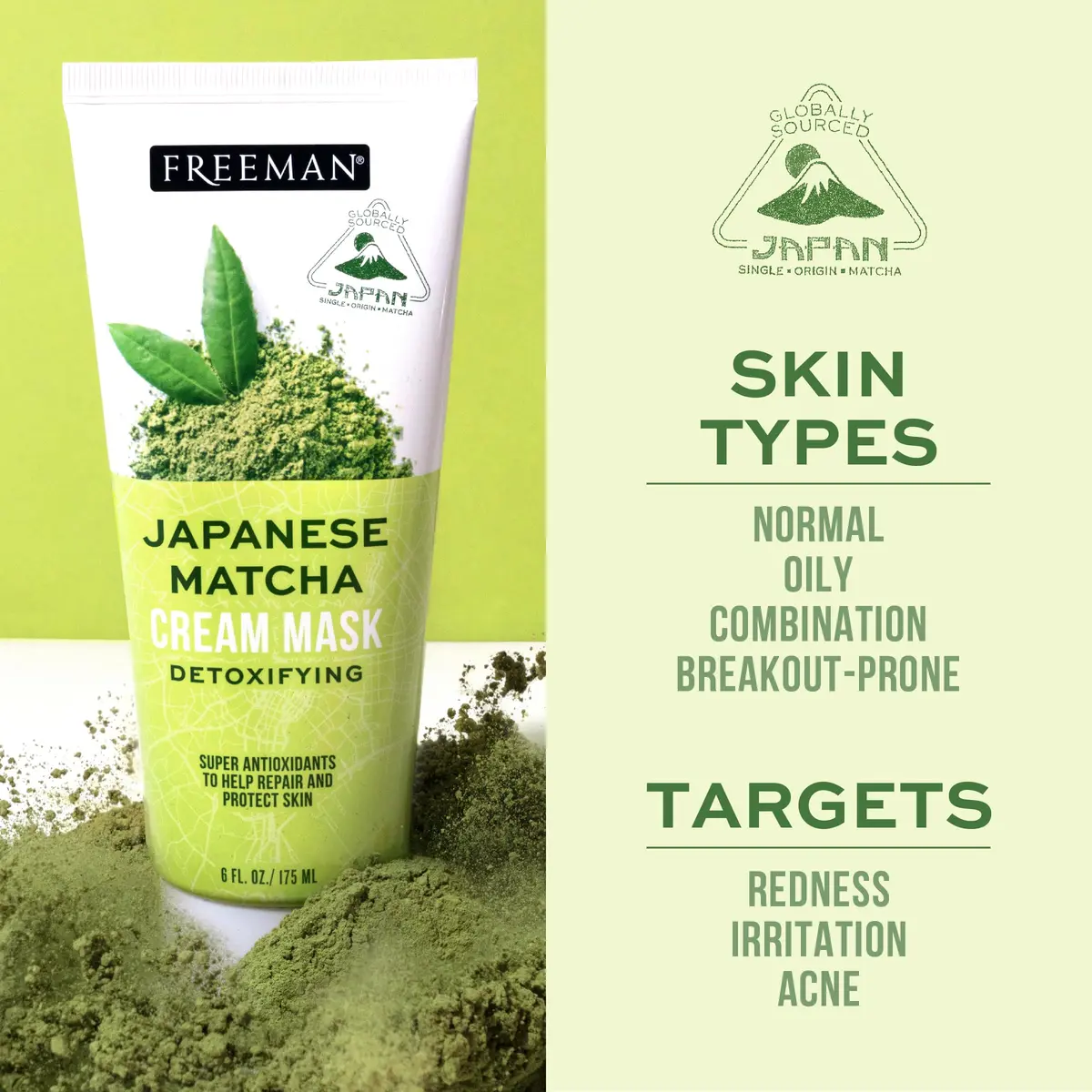Freeman Matcha 175 ml Skin Treatment Mask | Detox & Calm Skin, Vegan, Cruelty-Free - view 3