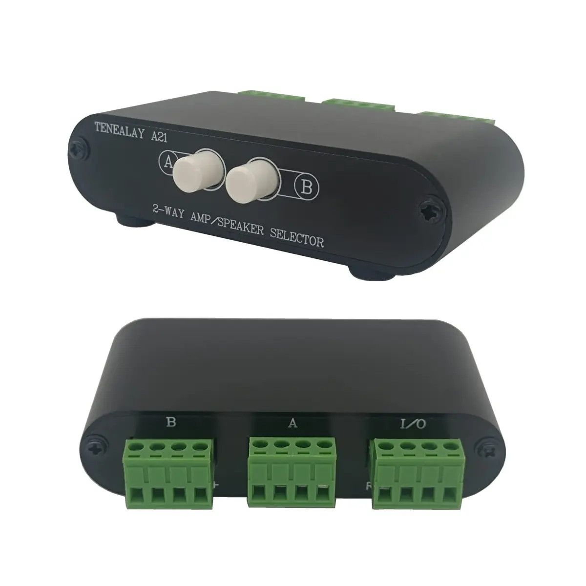 TENEALAY 2-Way Stereo Amplifier Speaker Selector Box A21 | Switch Between 2 Amps or 2 Speaker Pairs - view 6