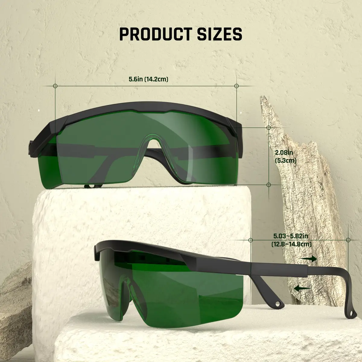MEIGIX IPL Safety Glasses with Anti-Fog, UV400 Protection, OD5+ for Laser Hair Removal & Beauty Therapy | 200-2000nm Wavelength Protection - view 2