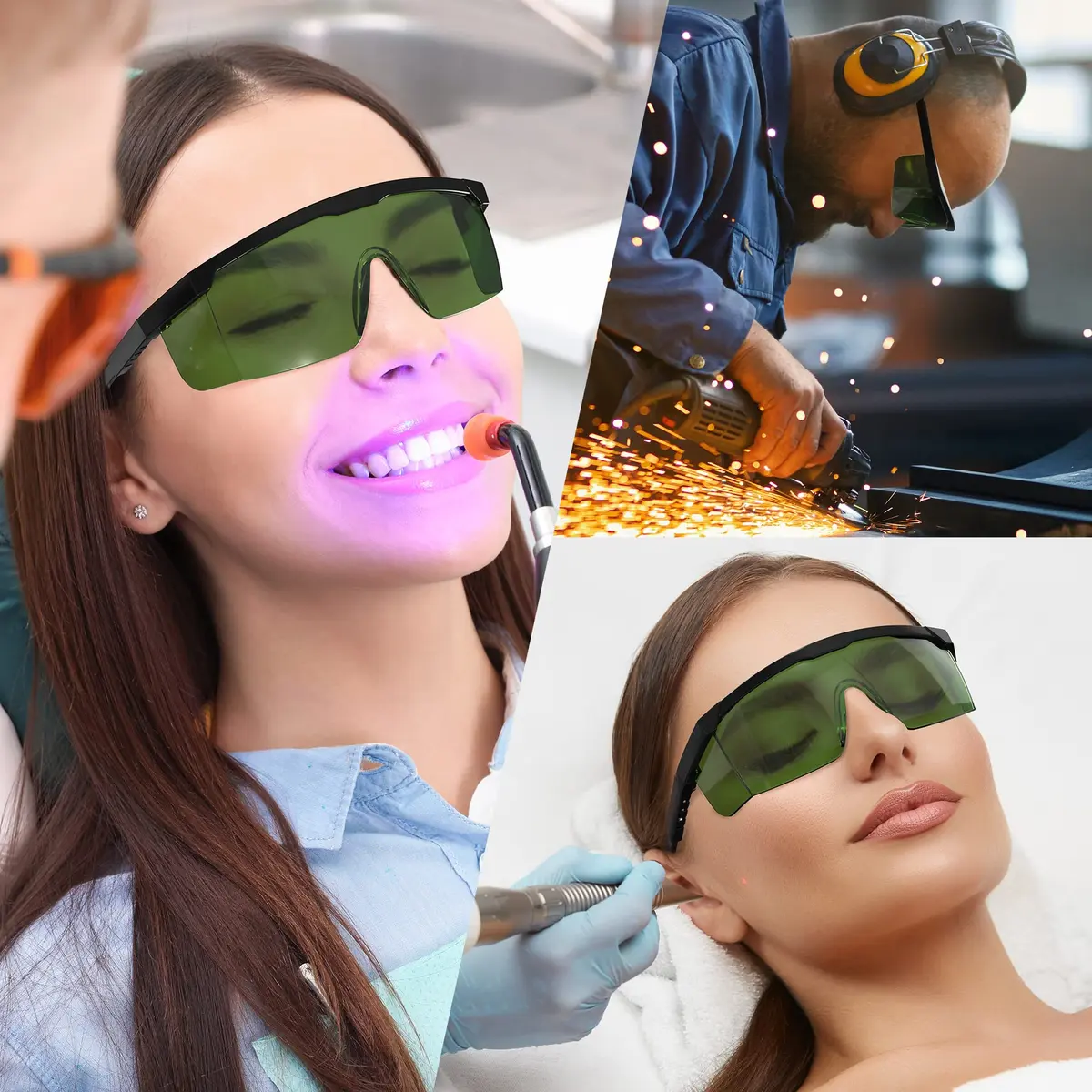 MEIGIX IPL Safety Glasses with Anti-Fog, UV400 Protection, OD5+ for Laser Hair Removal & Beauty Therapy | 200-2000nm Wavelength Protection - view 4