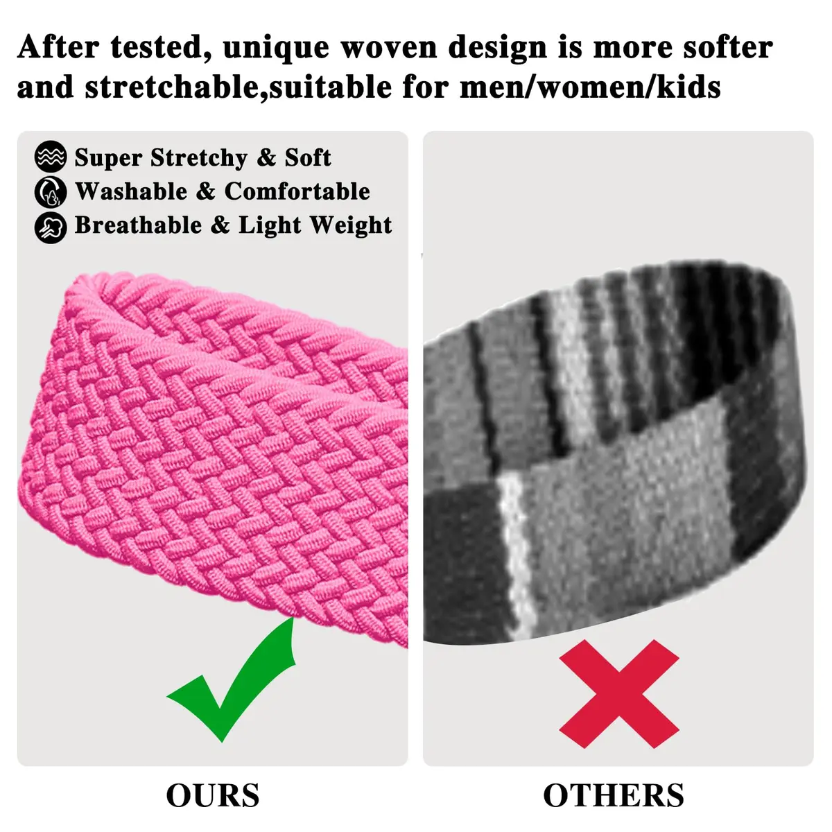 Fishent Body Strap Wristlet Keychain Pink | Braided Elastic Key Holder for Women Men - view 5