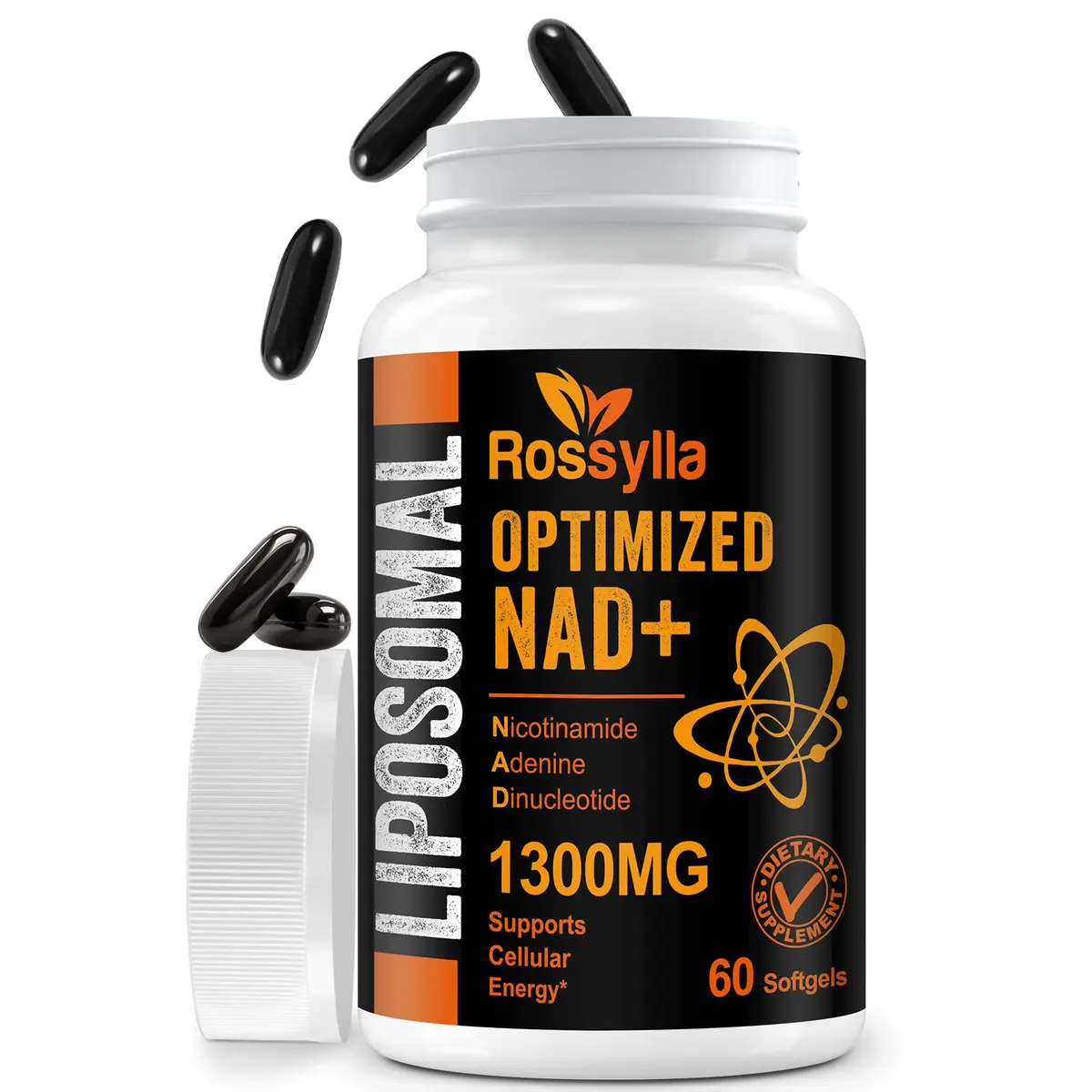 Rhameph Liposomal NAD+ 1300mg Supplement | Highest Absorption for Aging & Energy | 60 Capsules - main product image