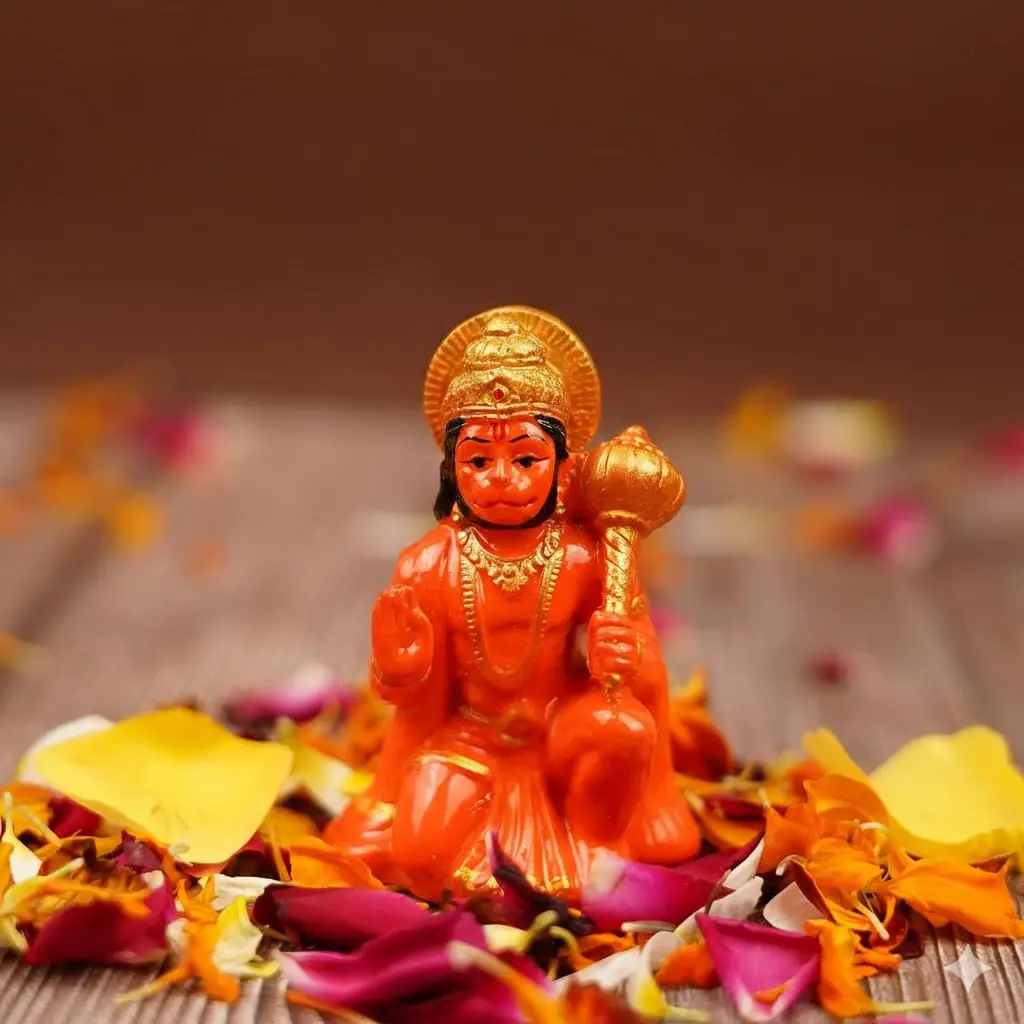 Servdharm Hanuman Idol for Car Dashboard Resin 3.1" | Hanuman Statue for Home Decor, Office Desk, Puja and Gifting - main product image